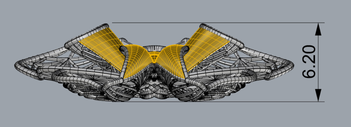 Golden Wings-Half Set-H2-Part1-110 Pieces 3D print model_91
