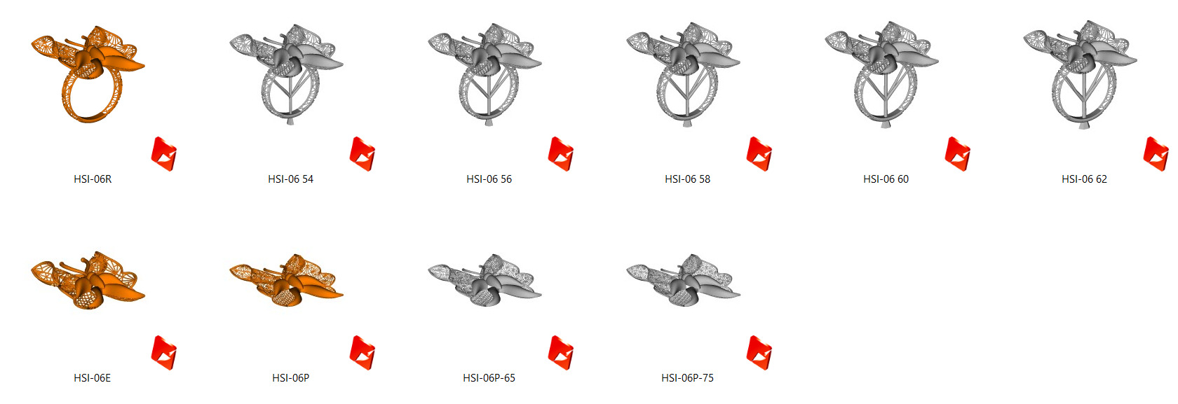 Golden Wings-Half Set-H2-Part1-110 Pieces 3D print model_27