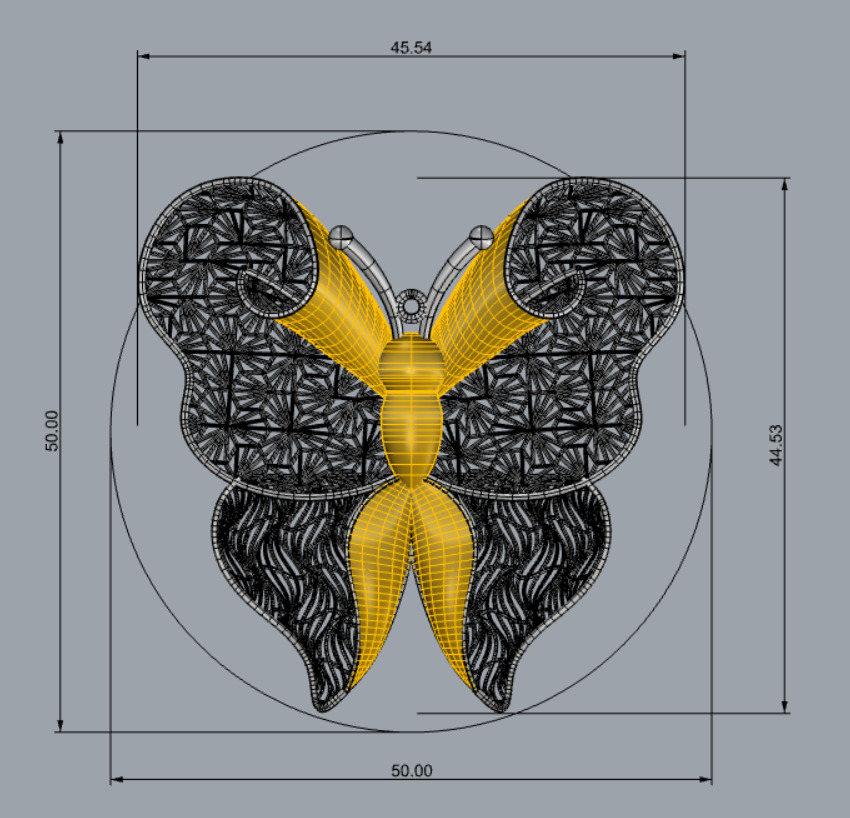 Golden Wings-Half Set-H2-Part1-110 Pieces 3D print model_93