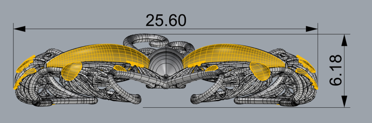 Golden Wings-Half Set-H2-Part1-110 Pieces 3D print model_30