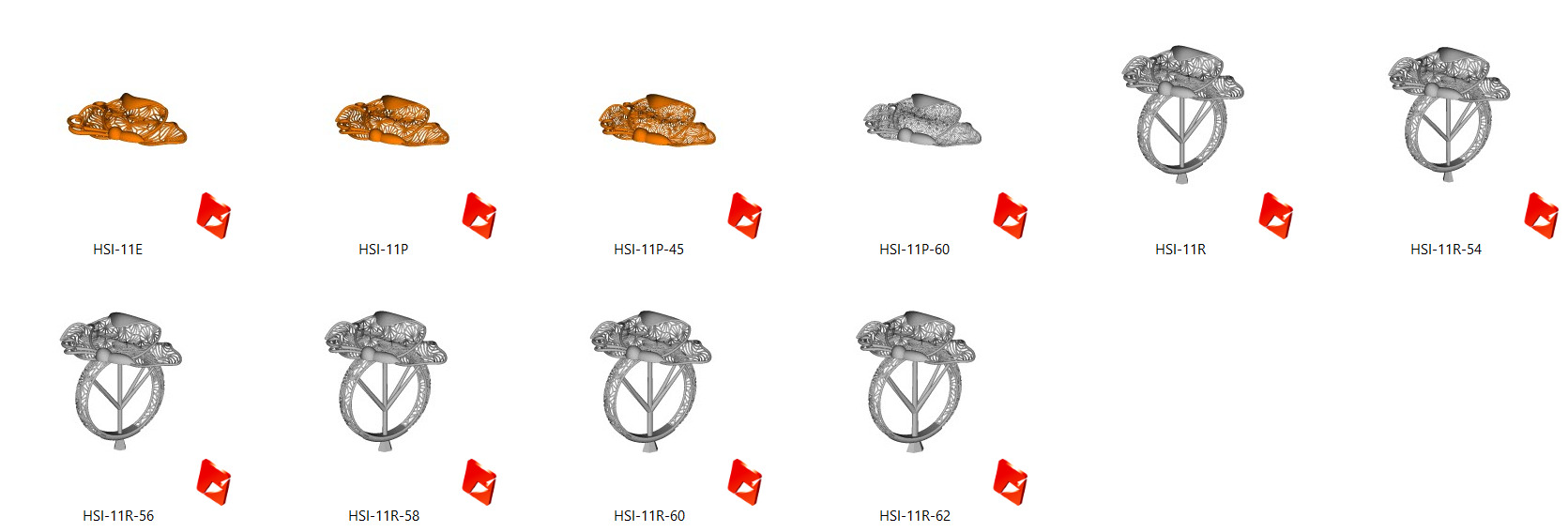 Golden Wings-Half Set-H2-Part1-110 Pieces 3D print model_78