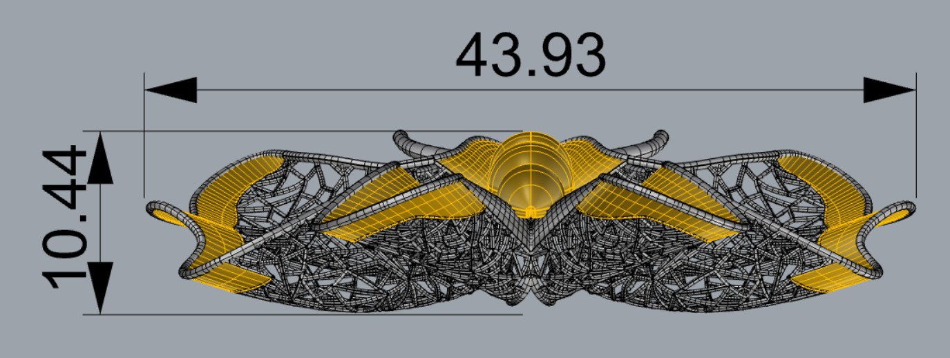 Golden Wings-Half Set-H2-Part1-110 Pieces 3D print model_45