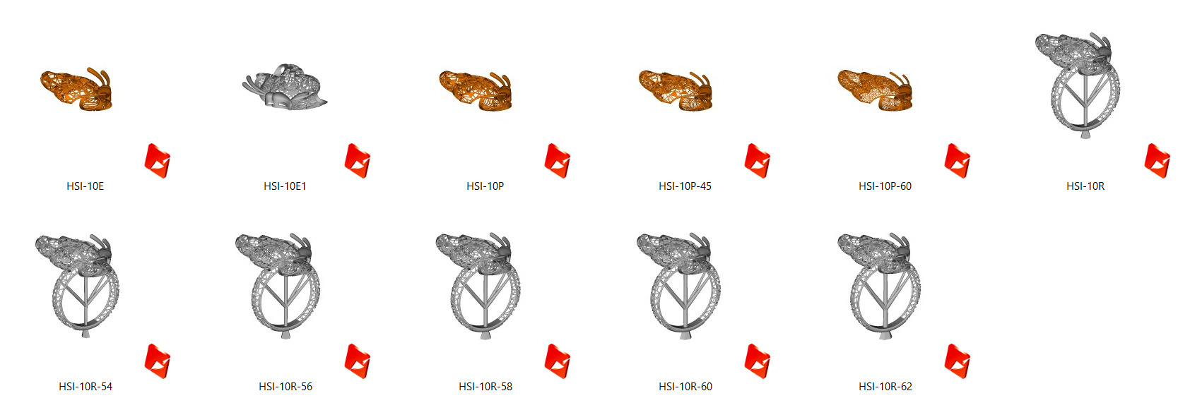 Golden Wings-Half Set-H2-Part1-110 Pieces 3D print model_72