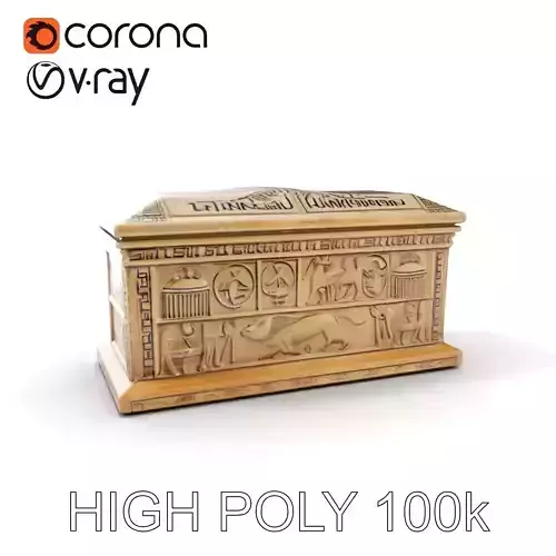 Ancient Sarcophagus D Model Pack with Hieroglyphic Details