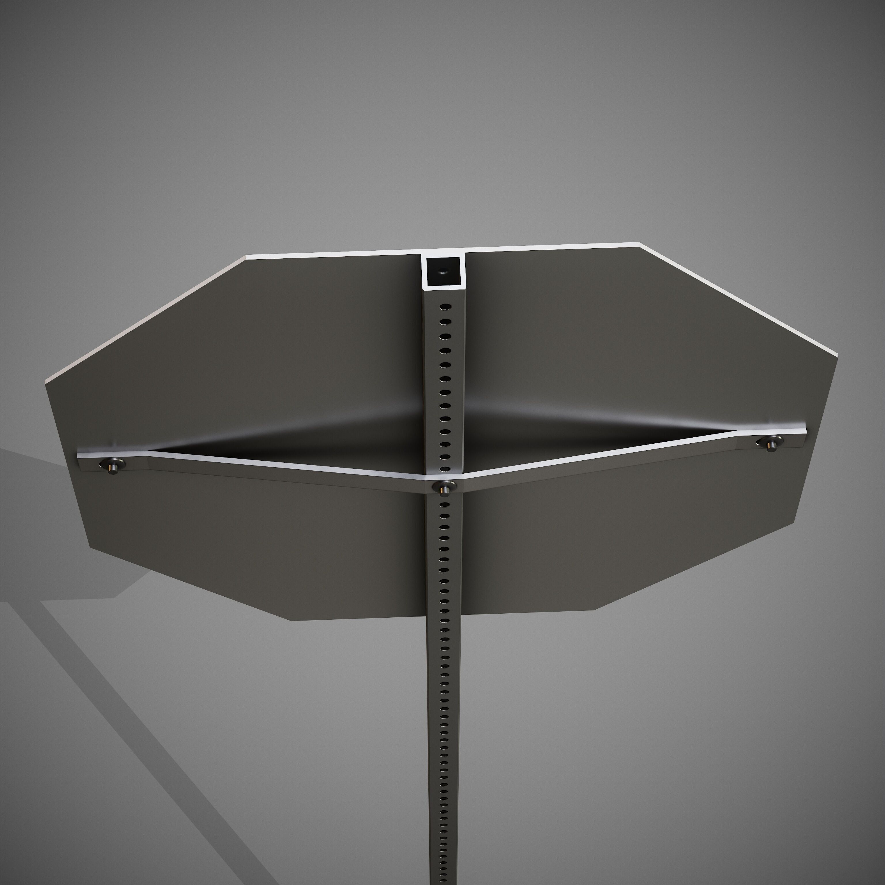 STOP Sign with Post new and old versions Low-poly 3D model_10