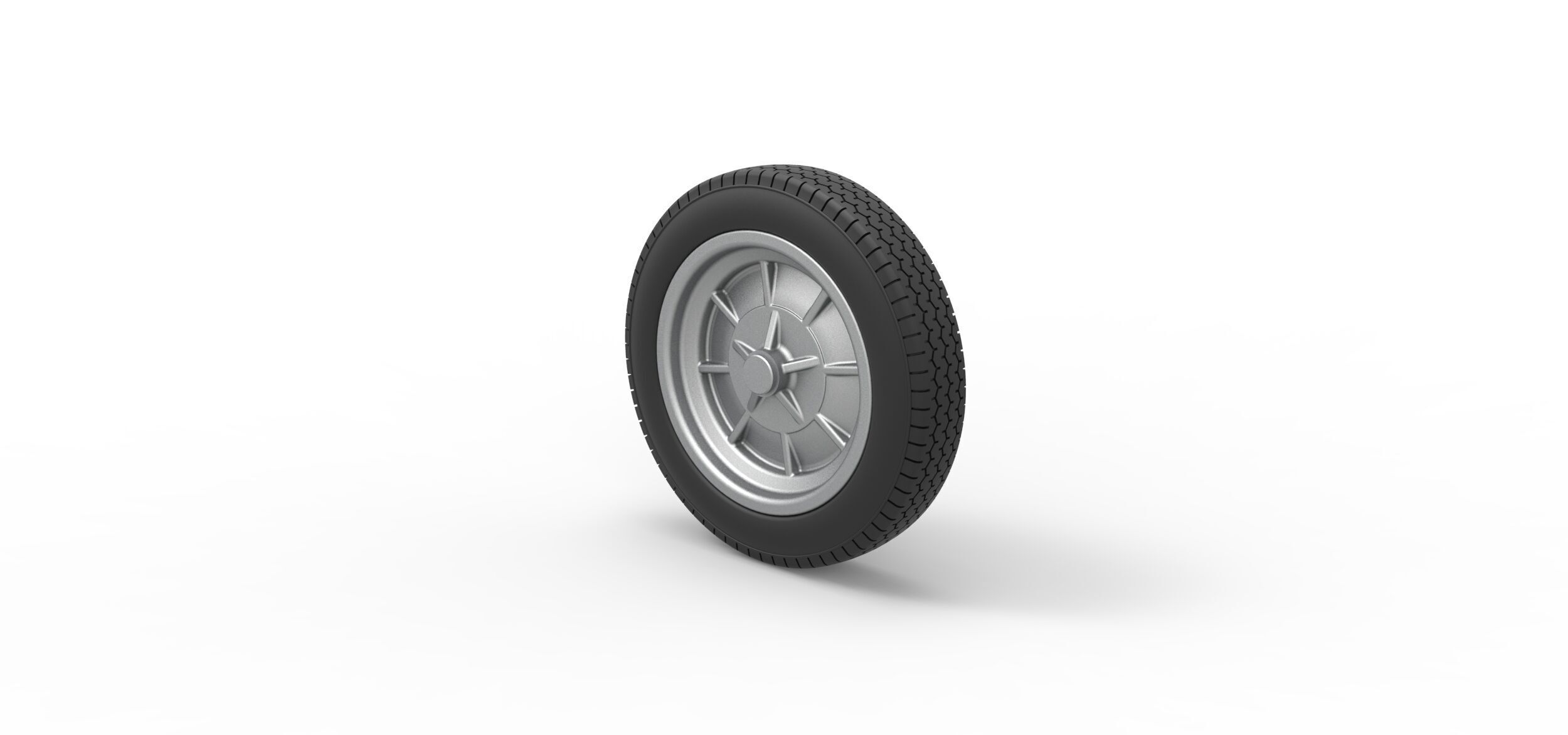 Front wheel of old school dragster Version 5 Scale 1 to 25 3D print model_6