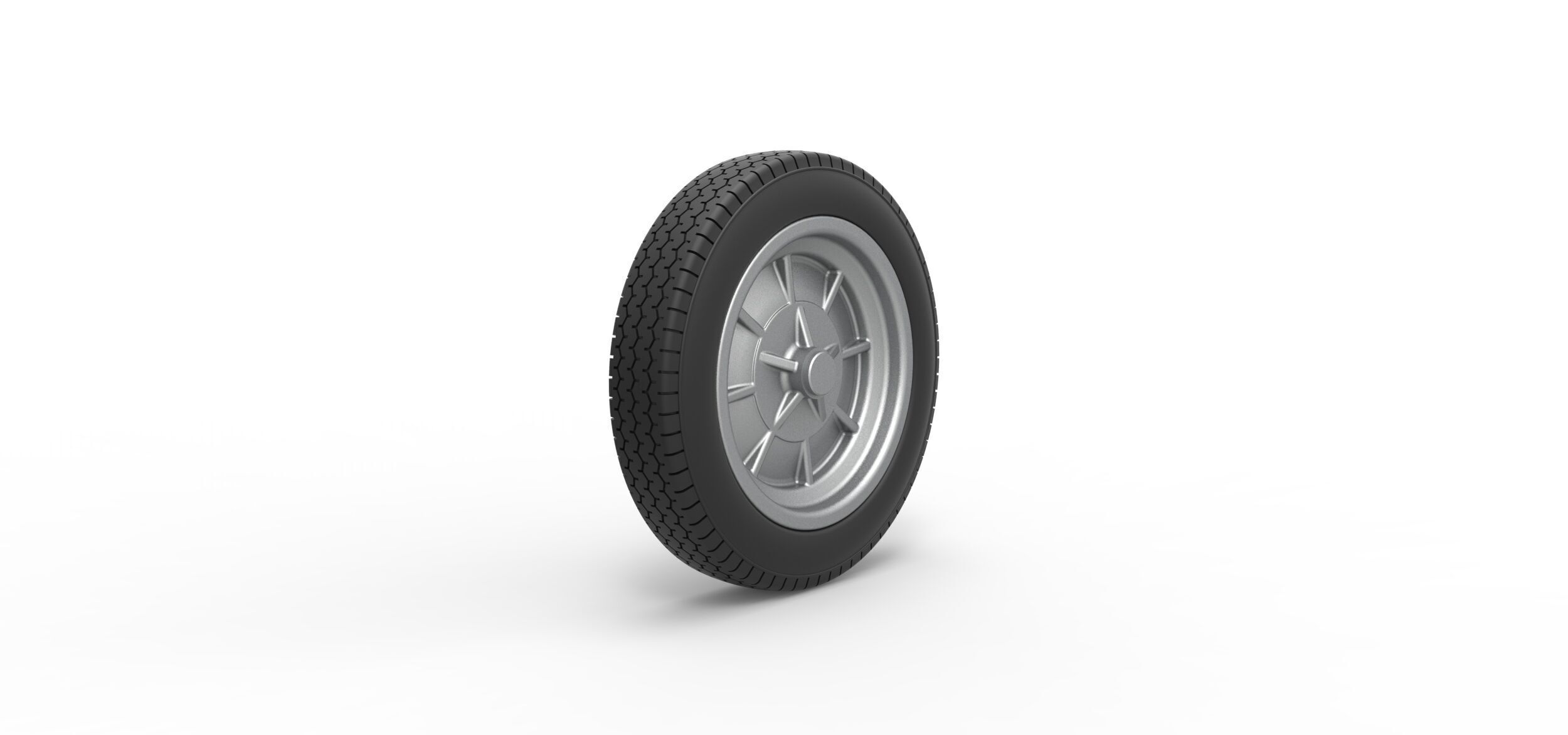 Front wheel of old school dragster Version 5 Scale 1 to 25 3D print model_1