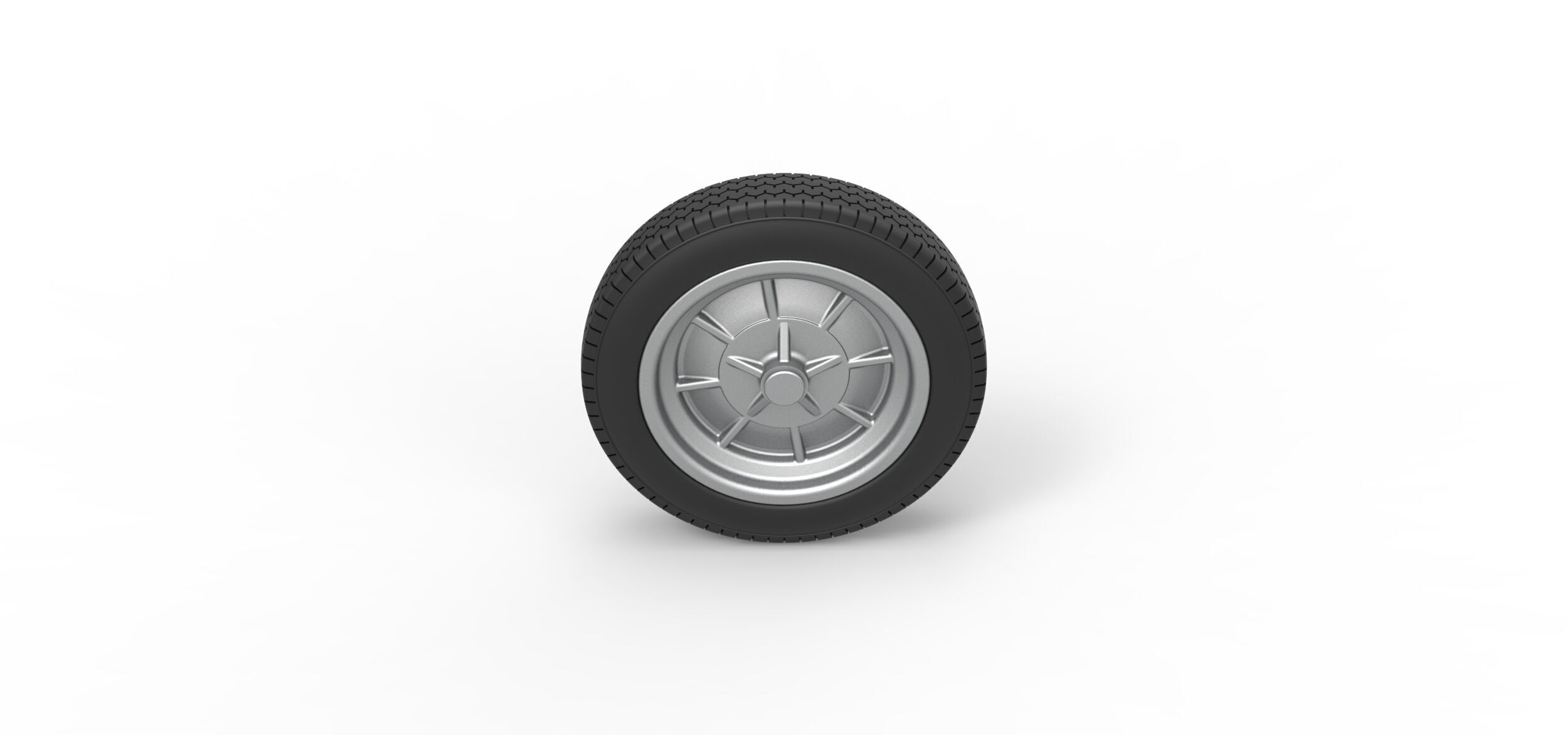 Front wheel of old school dragster Version 5 Scale 1 to 25 3D print model_5