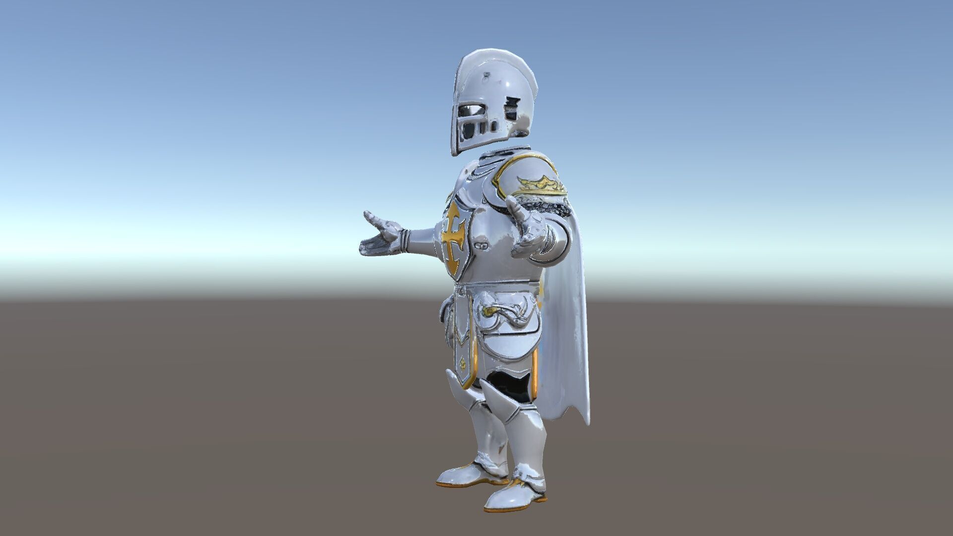Steel Knight  Detailed Medieval Armor Character Model Low-poly 3D model_28