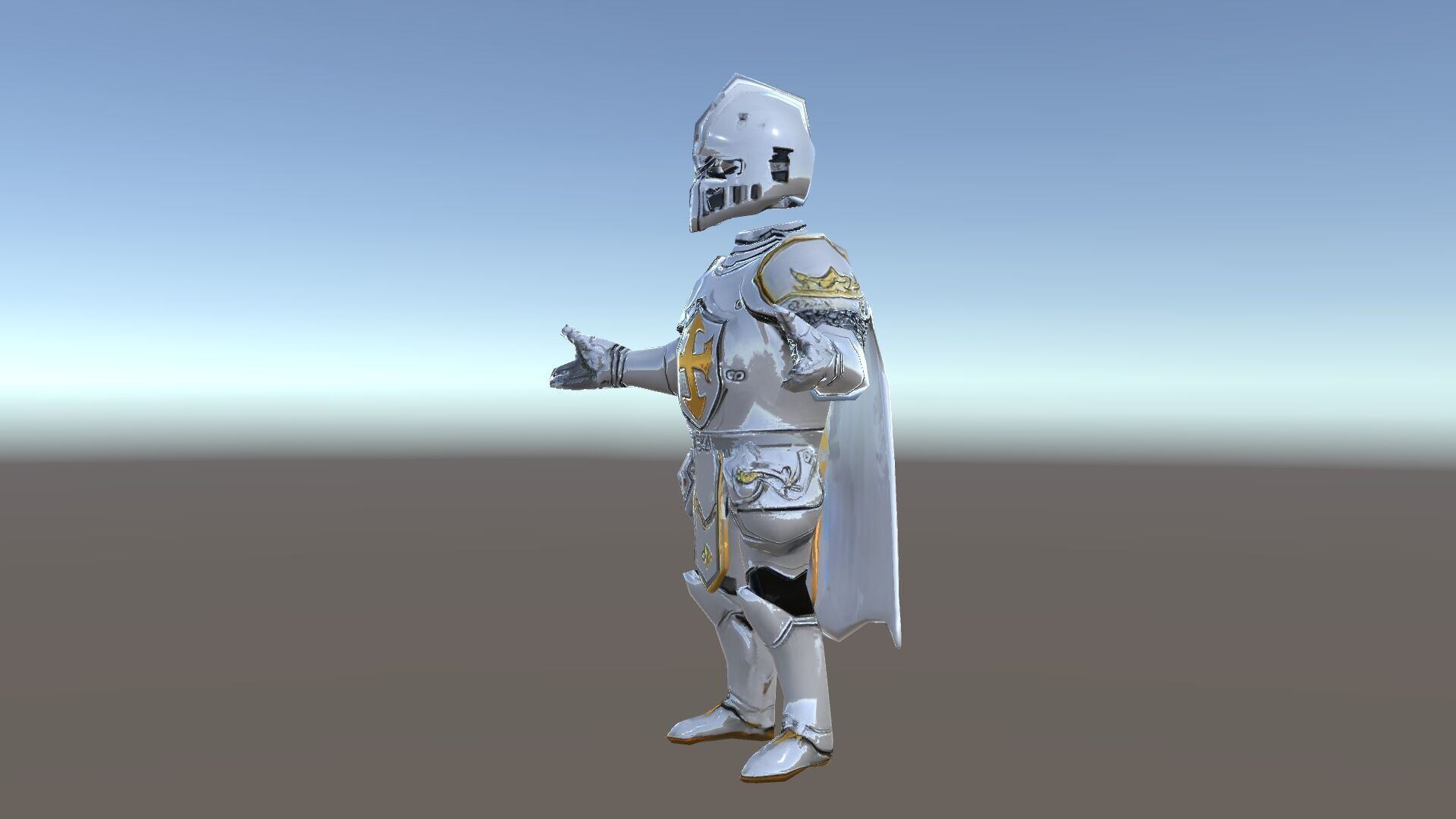 Steel Knight  Detailed Medieval Armor Character Model Low-poly 3D model_21