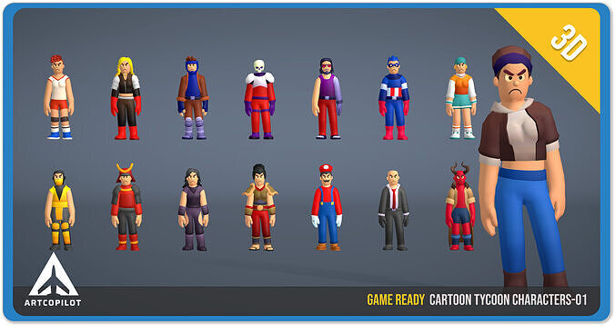 CartoonCharactersHeroPack01