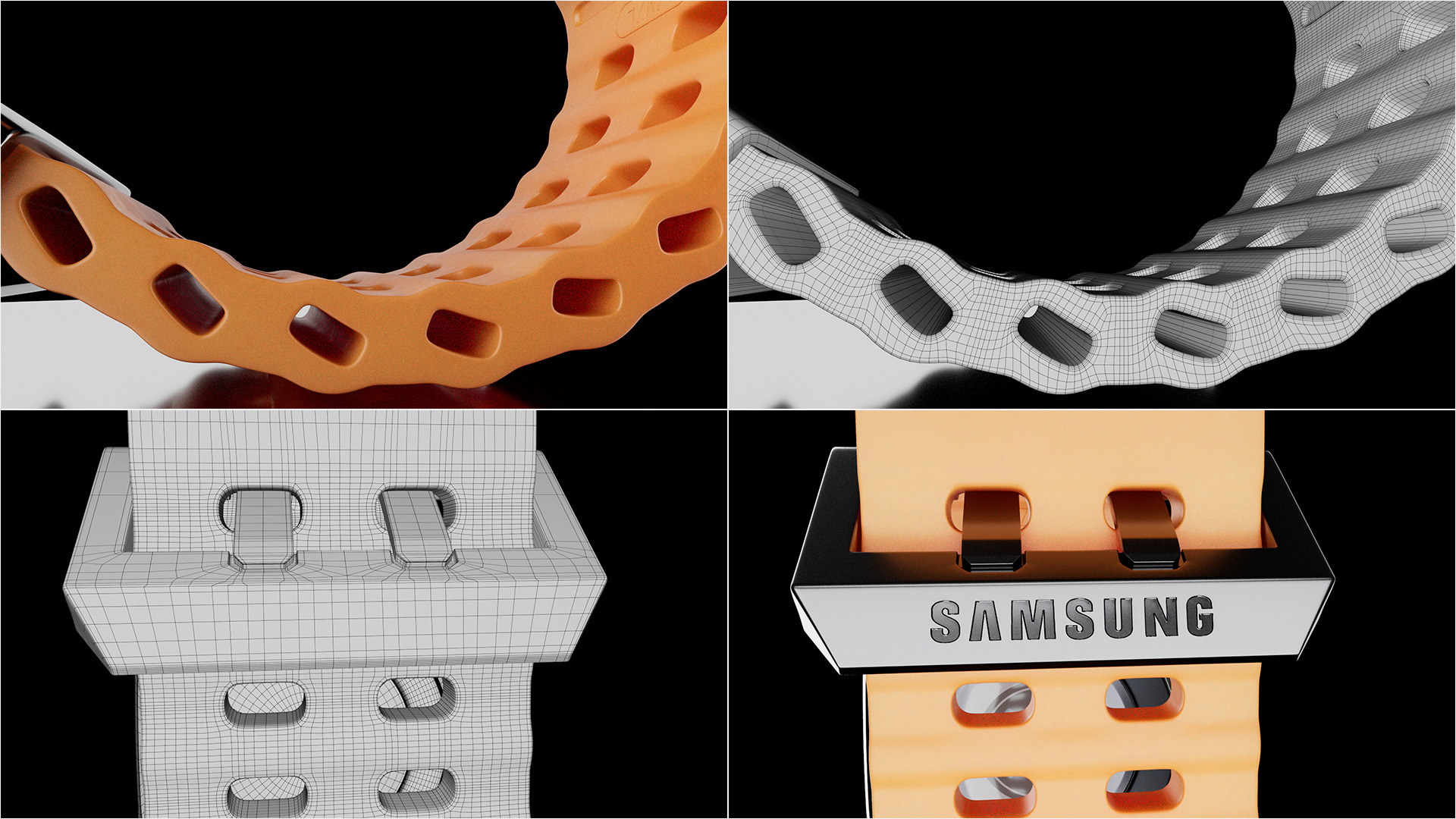 Ultra Smartwatch Low-poly 3D model_2