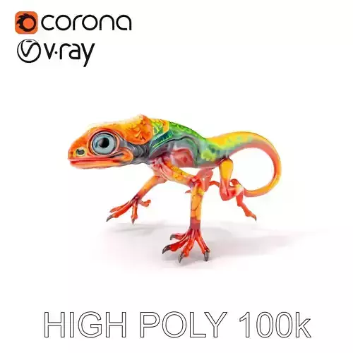 Colorful Fantasy Lizard Model Pack