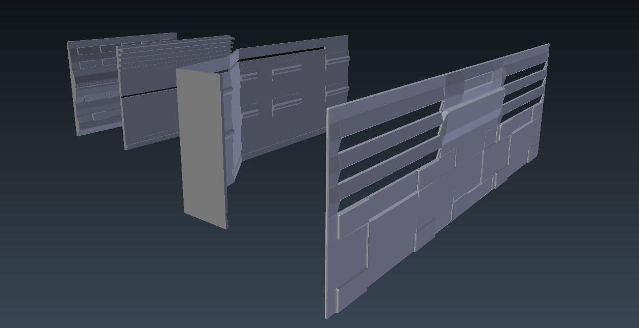 simple wall pack Free low-poly 3D model