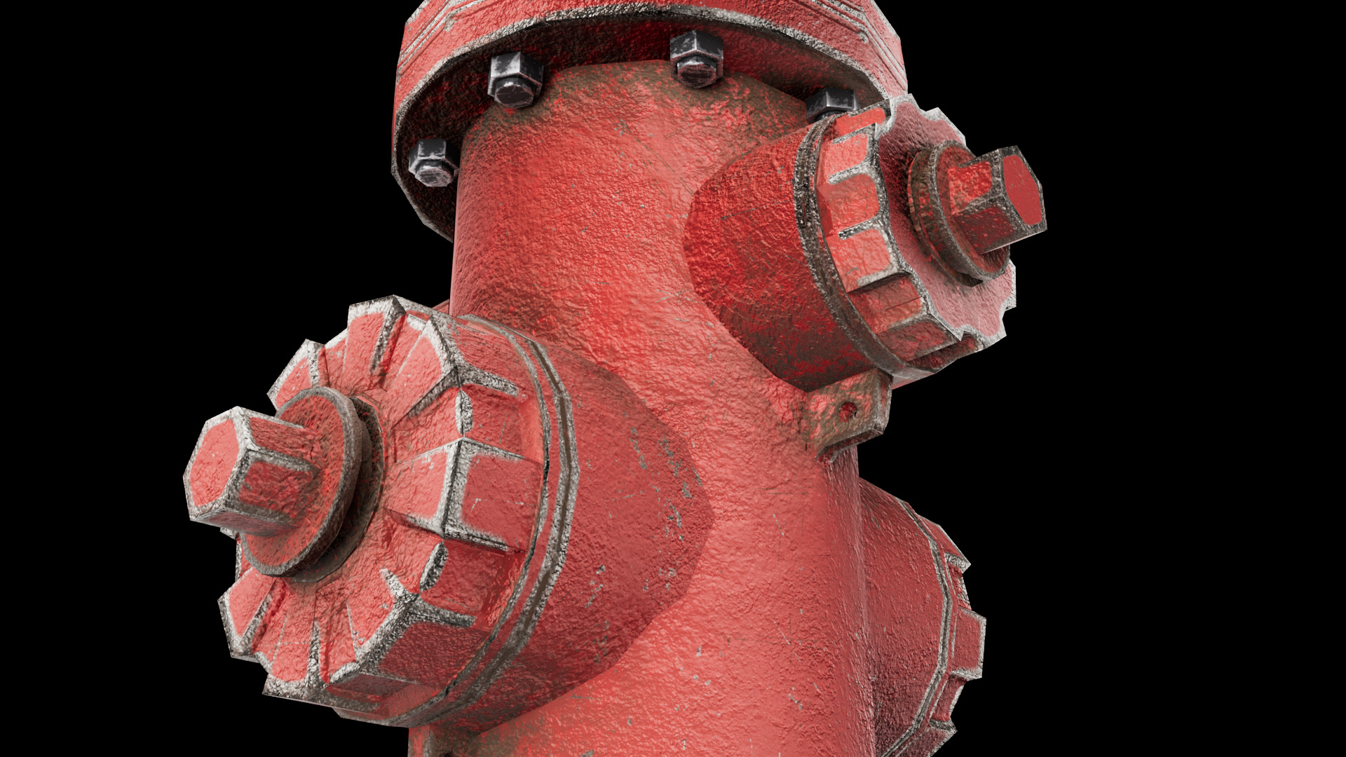 Urban Fire Hydrant Low-poly 3D model_2