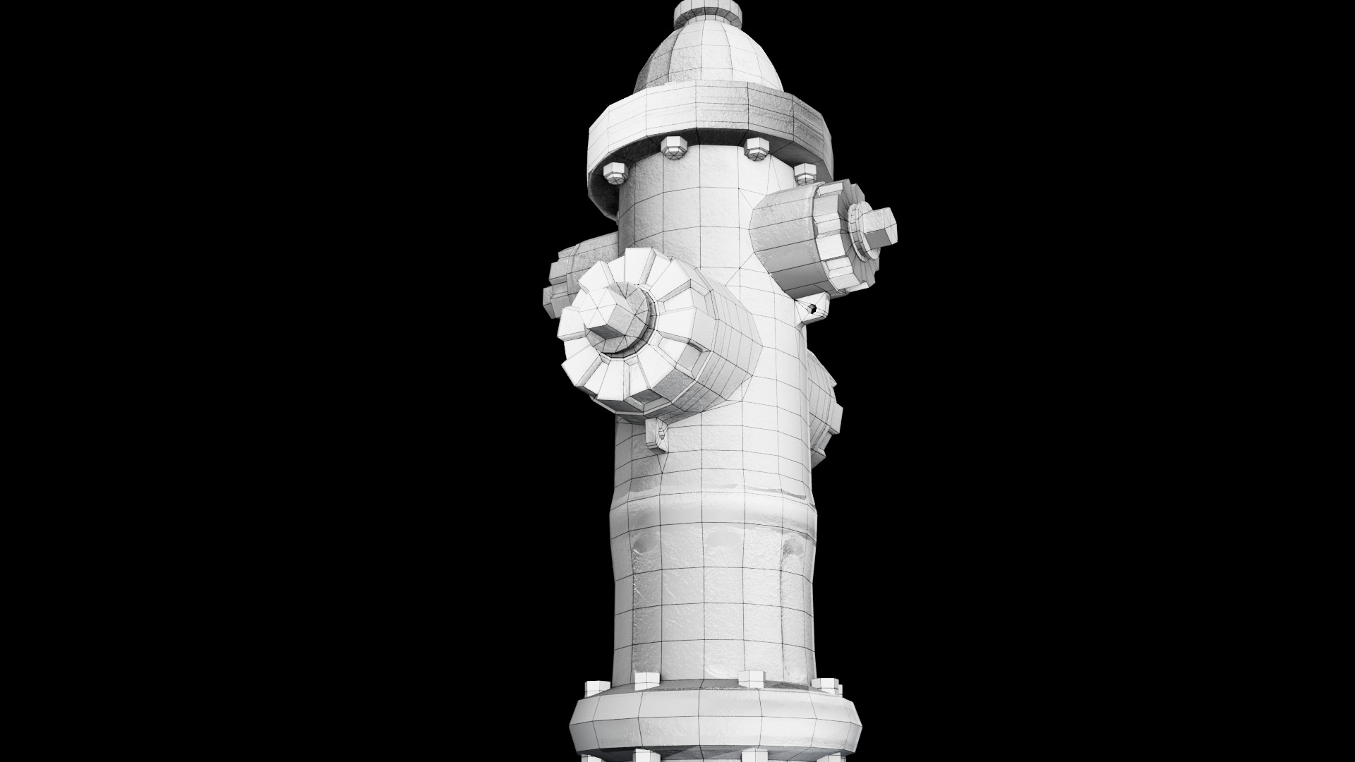 Urban Fire Hydrant Low-poly 3D model_5