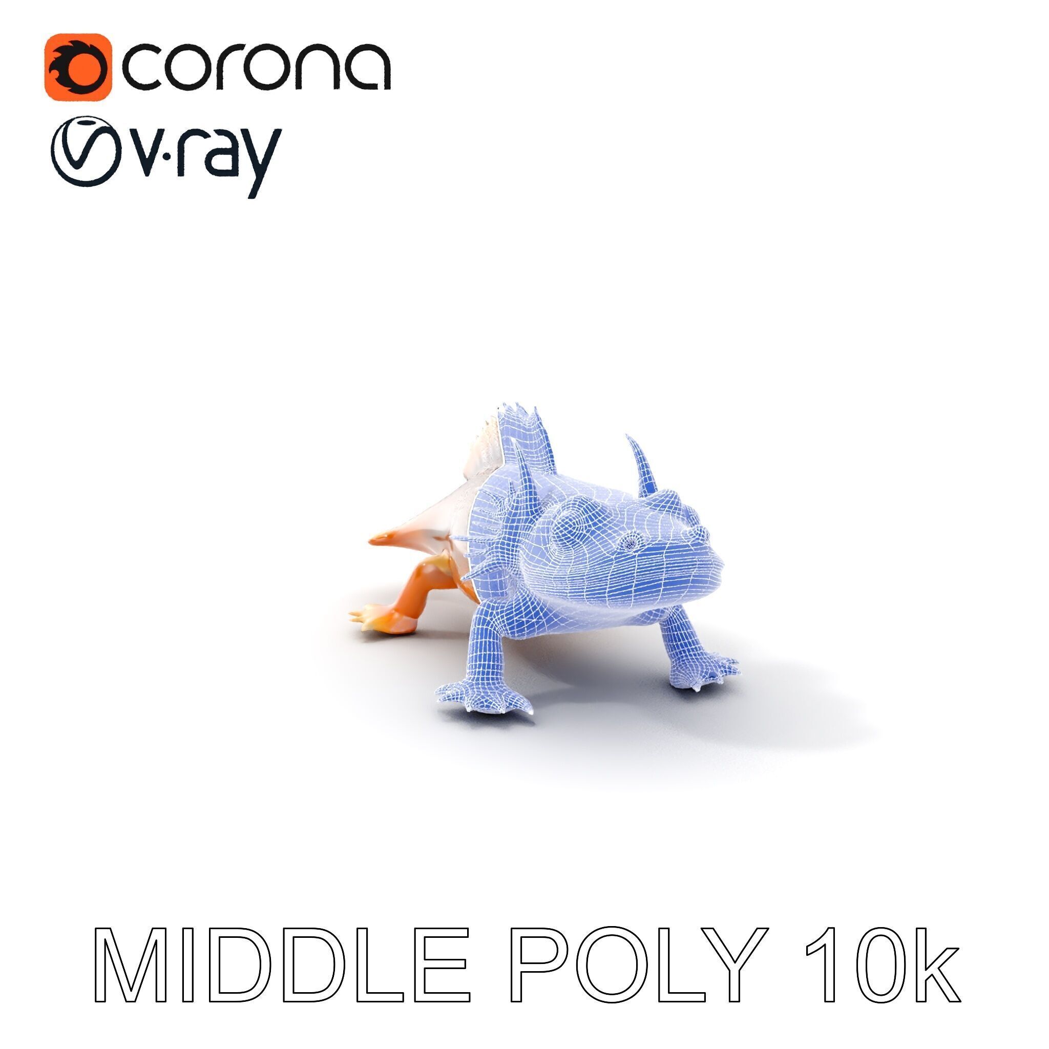 Axolotl Creature Model Pack Low-poly 3D model_21