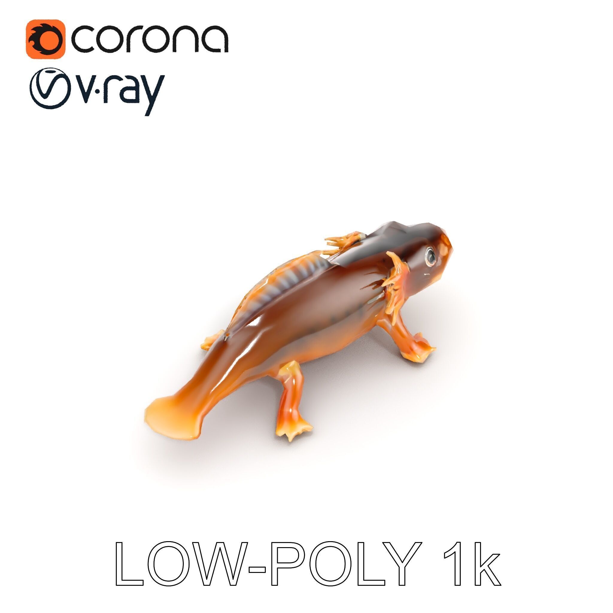 Axolotl Creature Model Pack Low-poly 3D model_19
