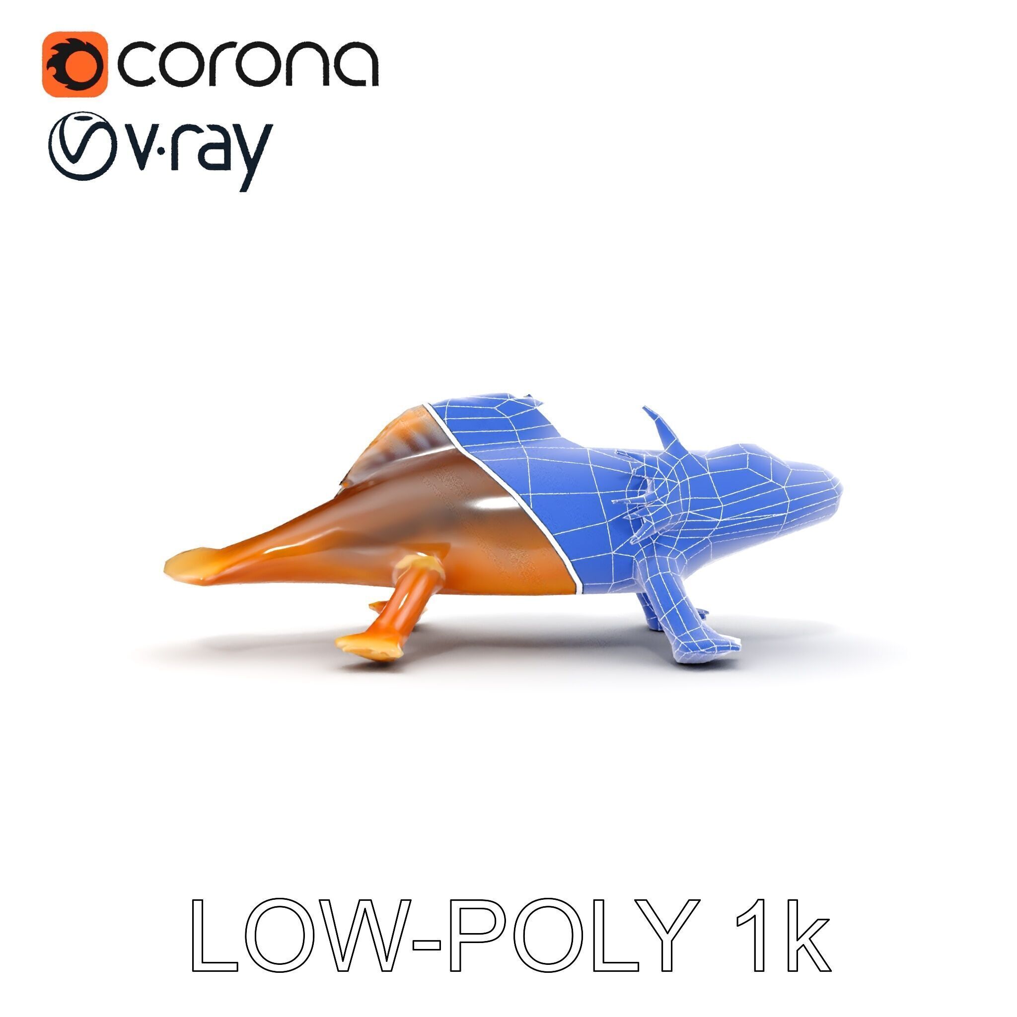 Axolotl Creature Model Pack Low-poly 3D model_31
