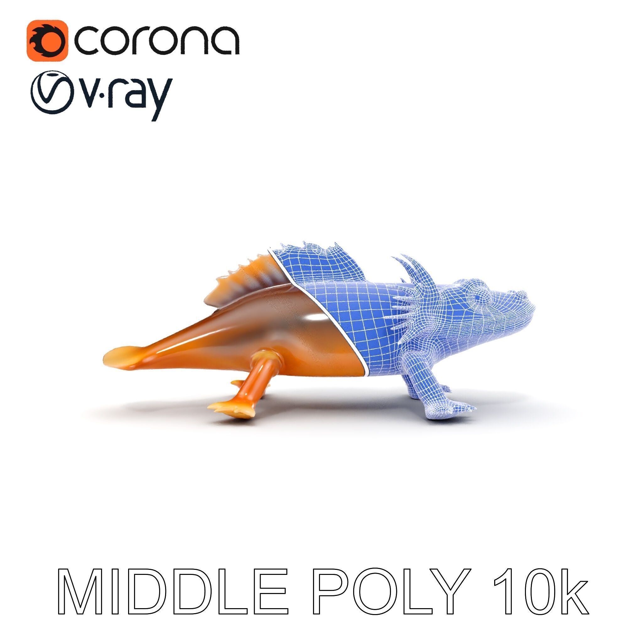 Axolotl Creature Model Pack Low-poly 3D model_8
