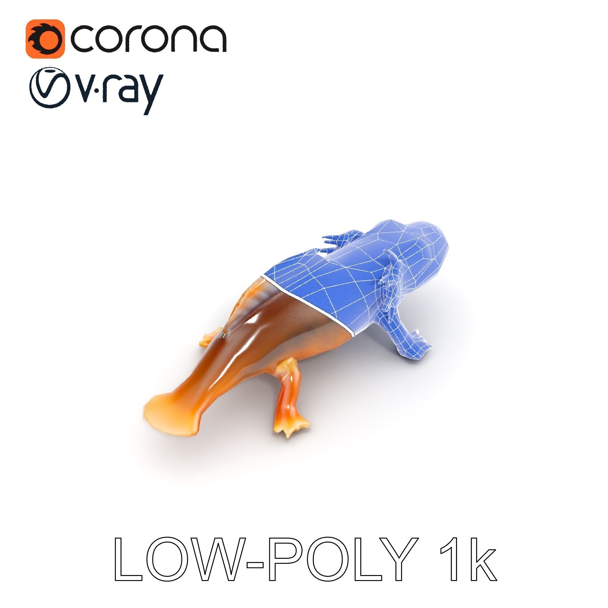 Axolotl Creature Model Pack Low-poly 3D model_28