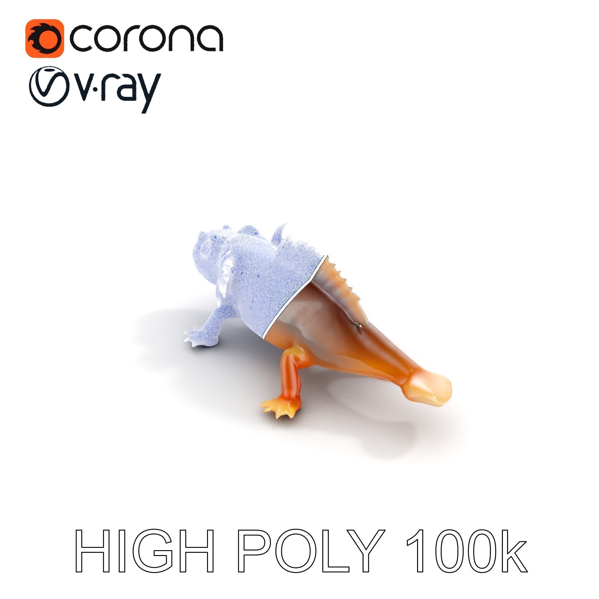 Axolotl Creature Model Pack Low-poly 3D model_17