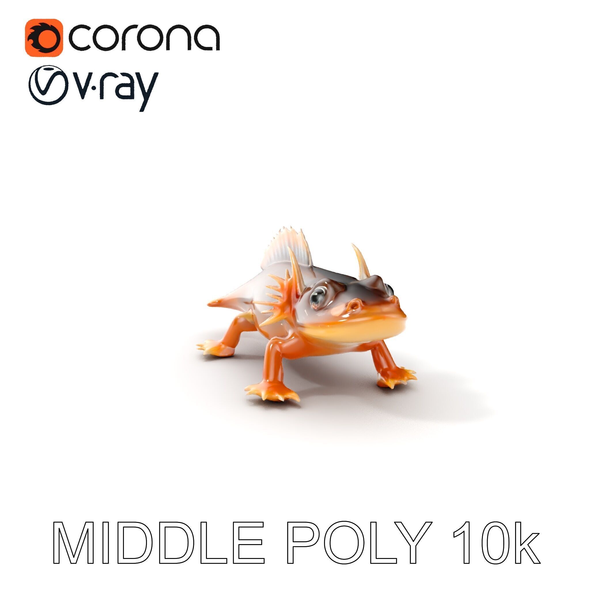 Axolotl Creature Model Pack Low-poly 3D model_13