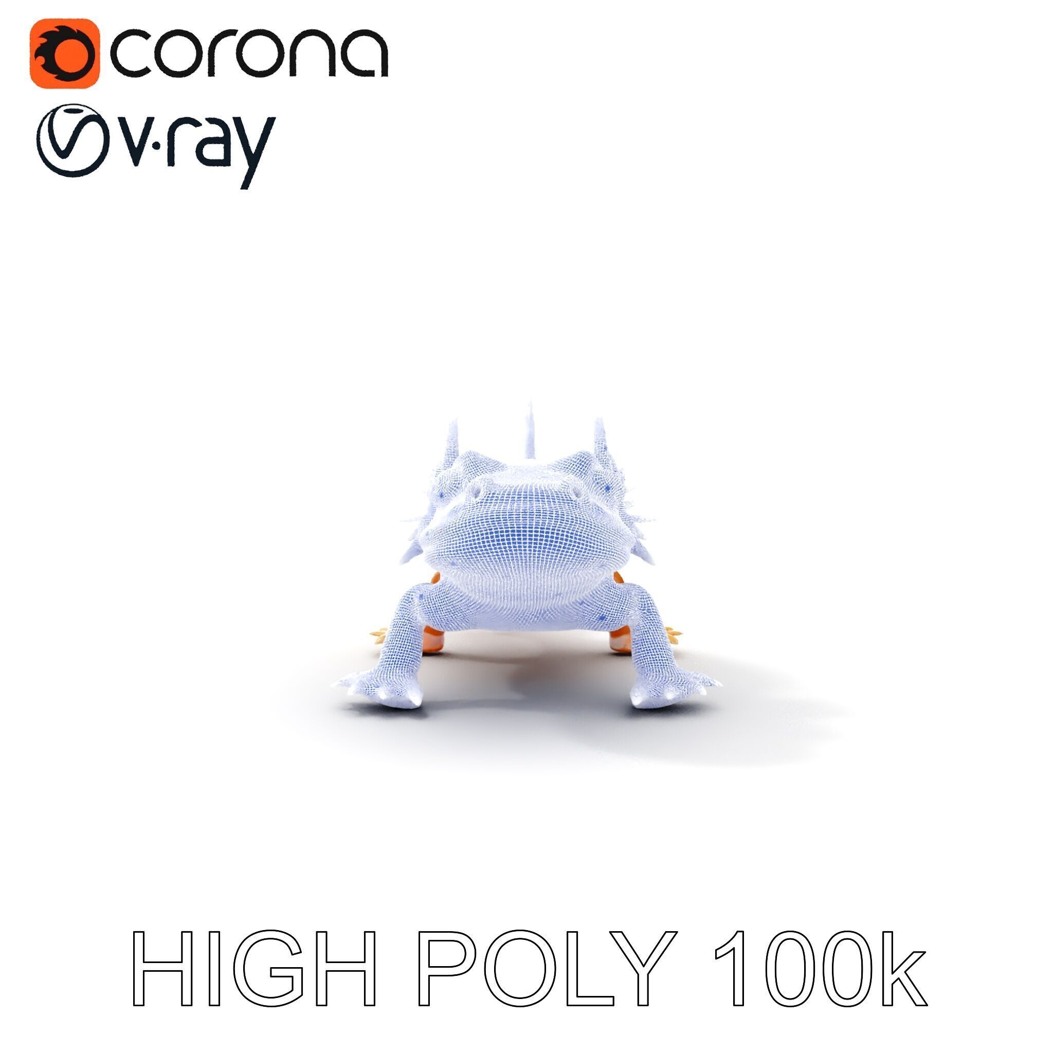 Axolotl Creature Model Pack Low-poly 3D model_10