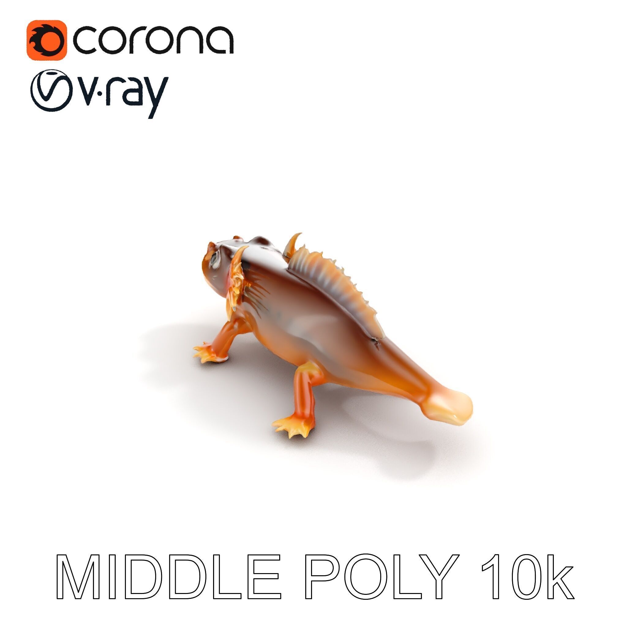 Axolotl Creature Model Pack Low-poly 3D model_24