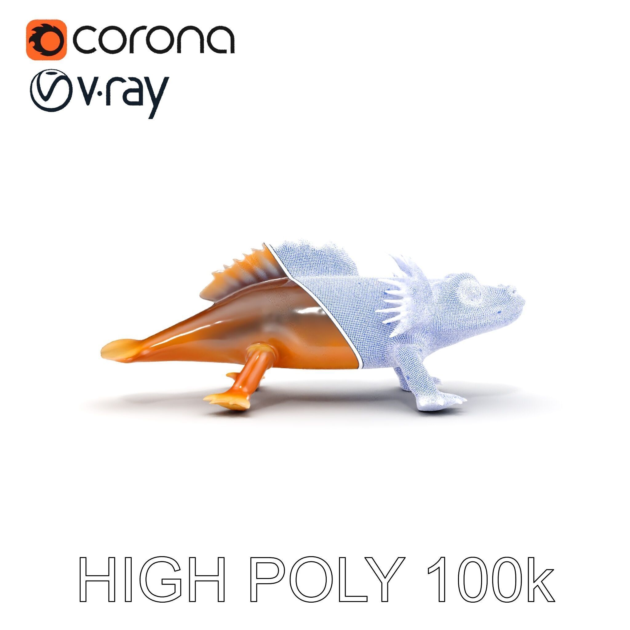 Axolotl Creature Model Pack Low-poly 3D model_34