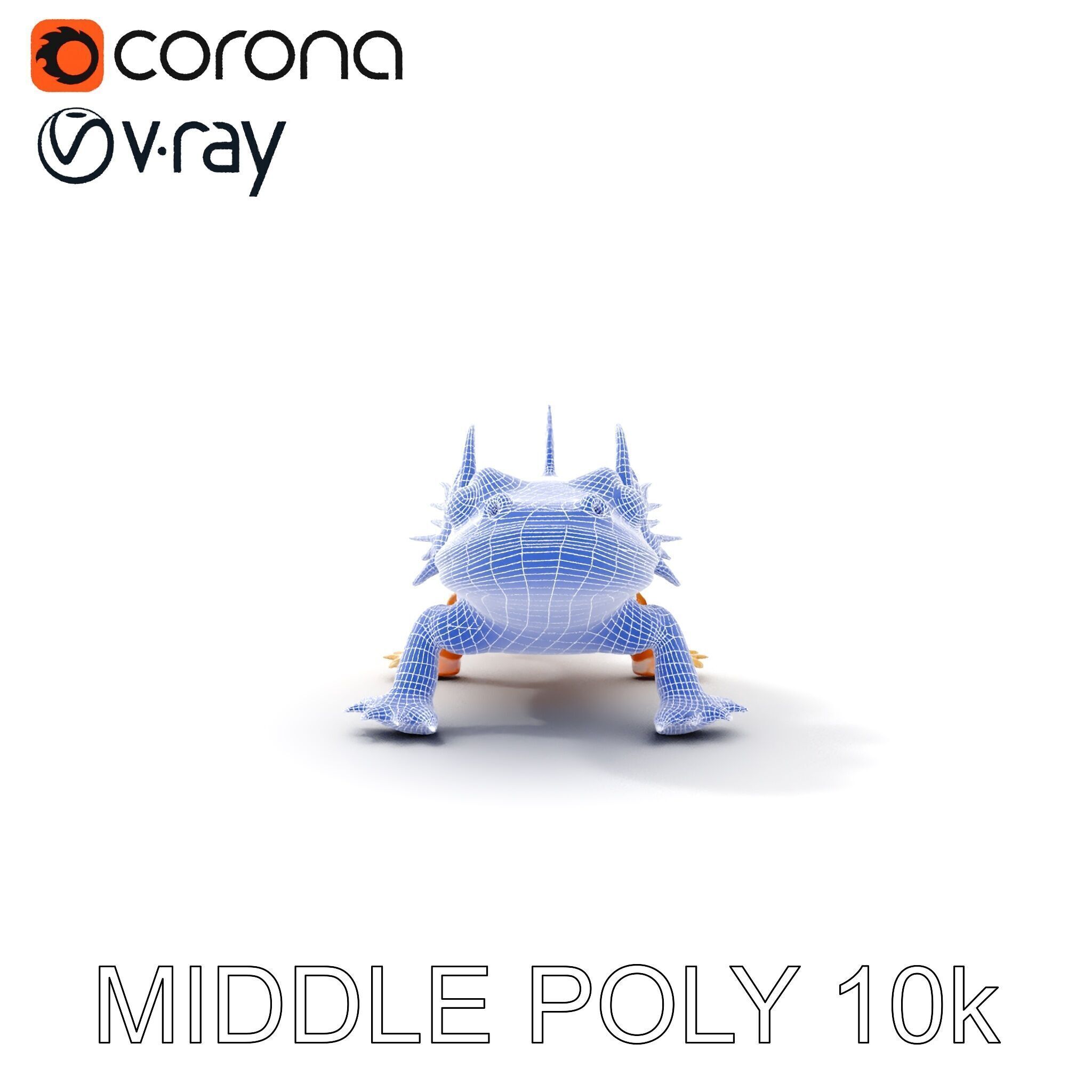 Axolotl Creature Model Pack Low-poly 3D model_11