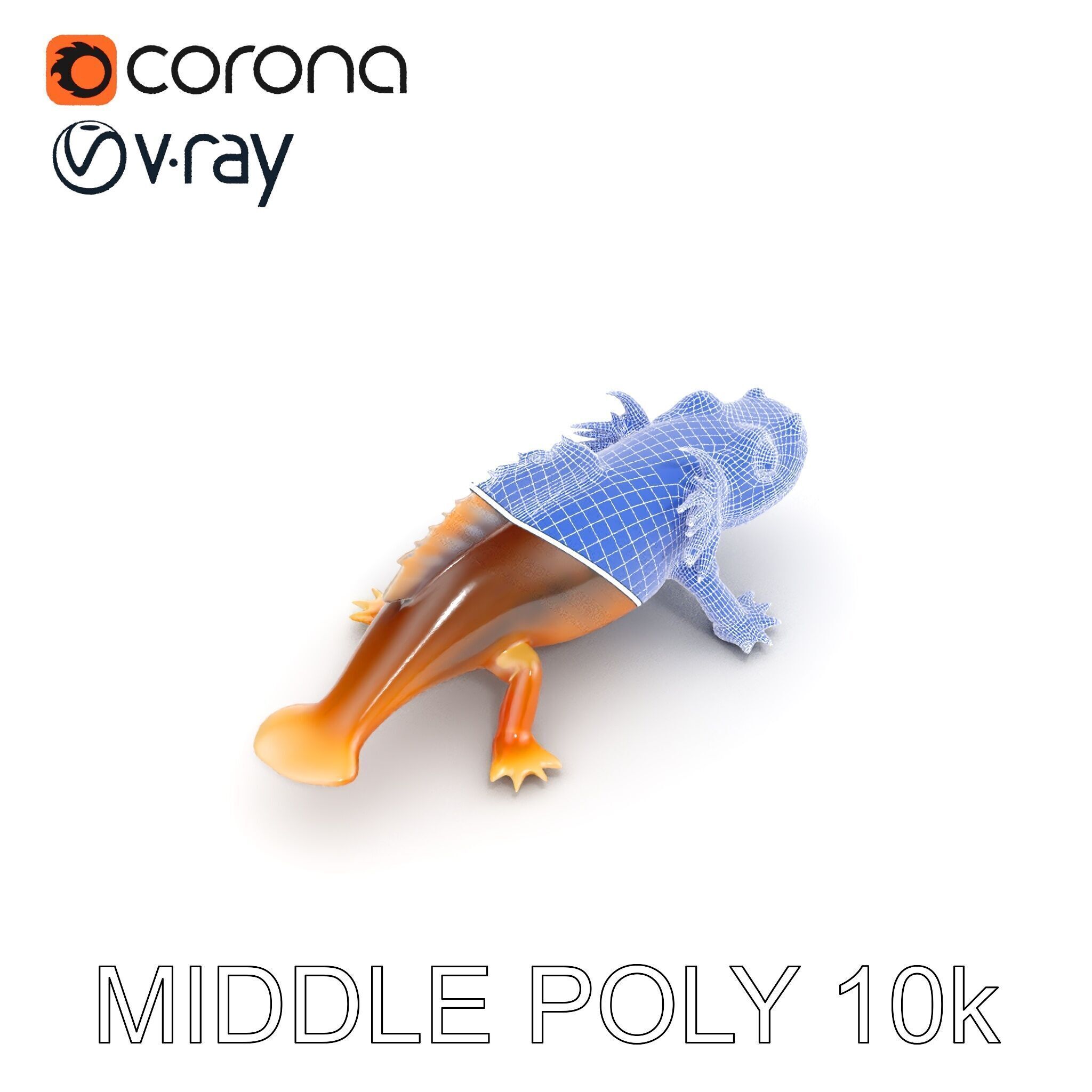 Axolotl Creature Model Pack Low-poly 3D model_15