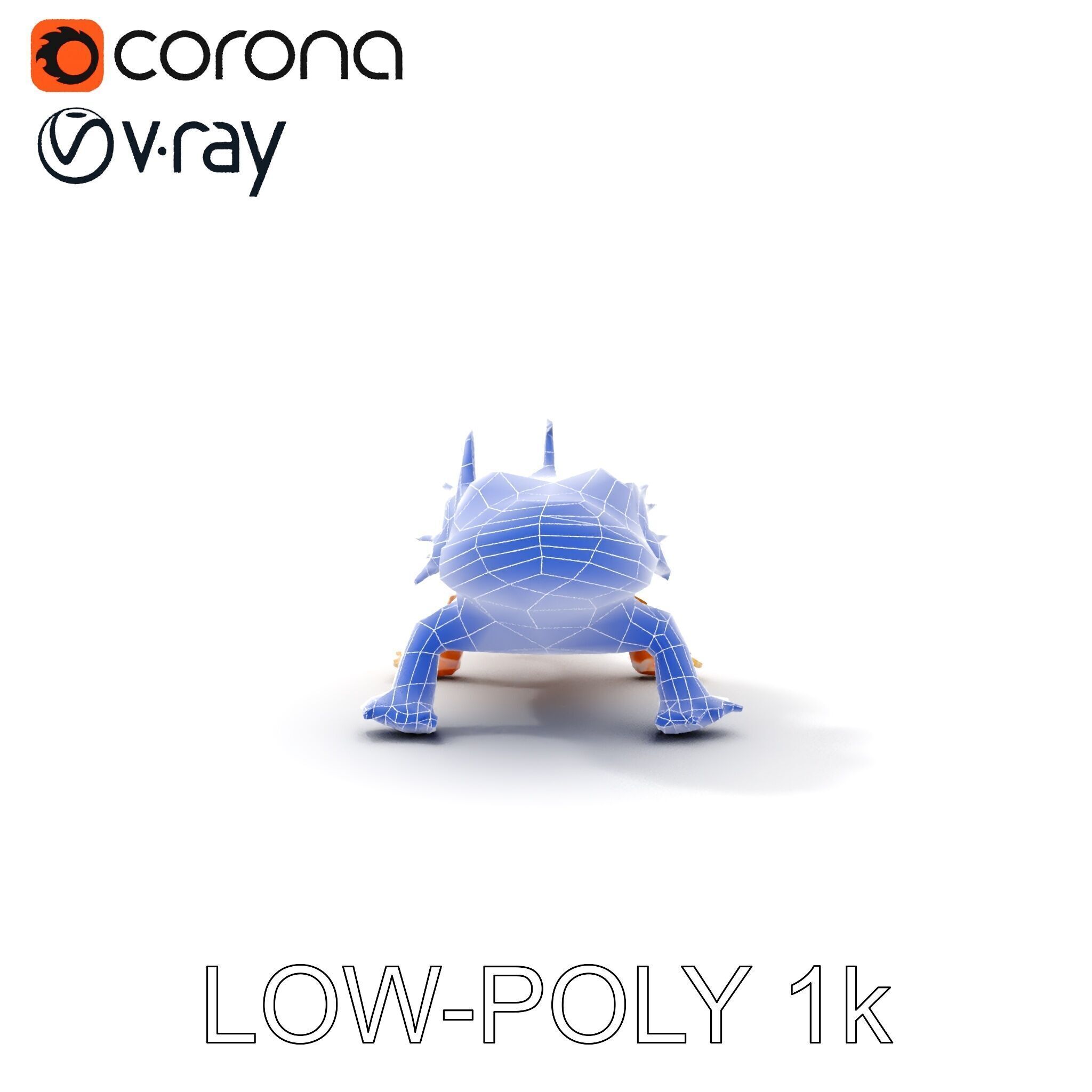 Axolotl Creature Model Pack Low-poly 3D model_7