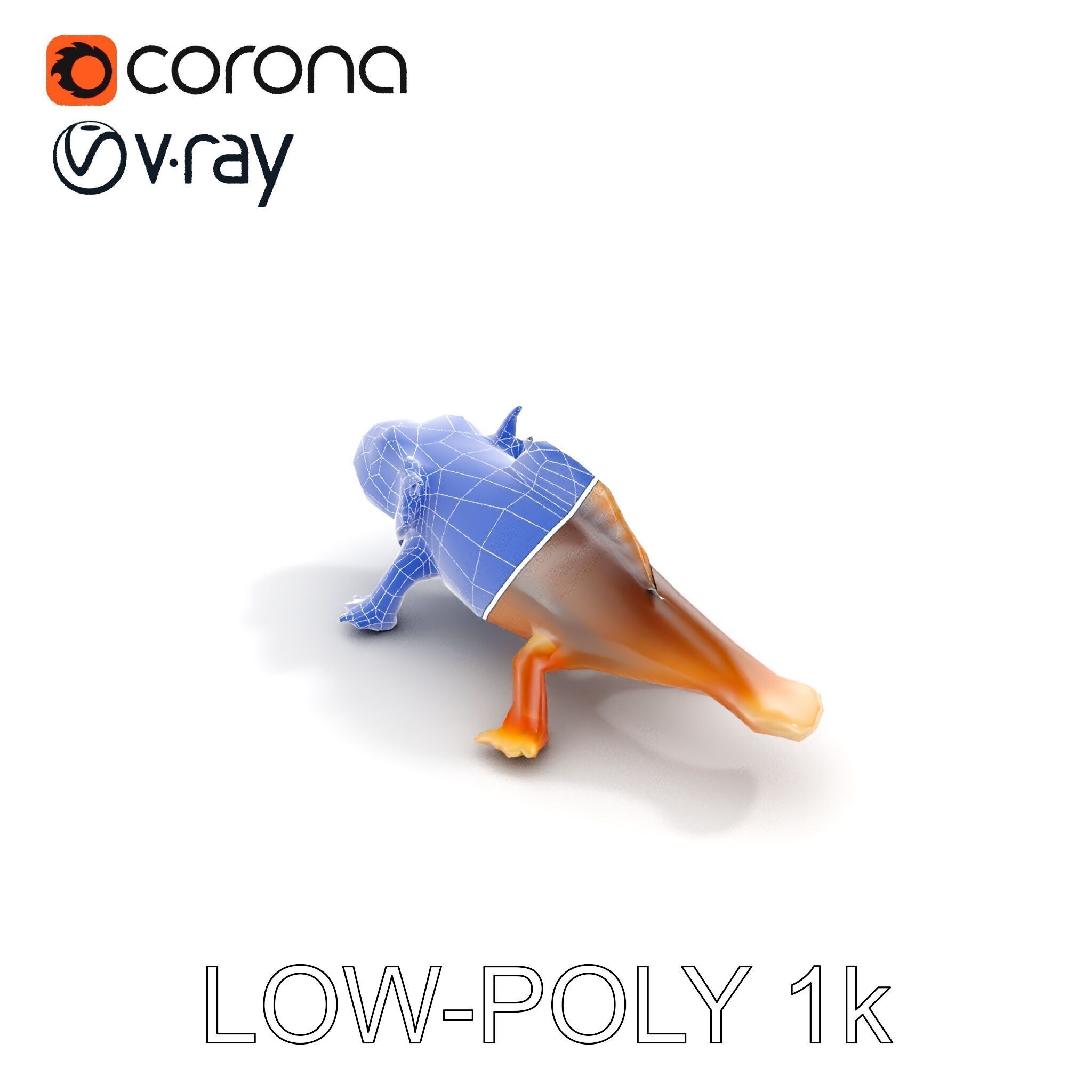 Axolotl Creature Model Pack Low-poly 3D model_12