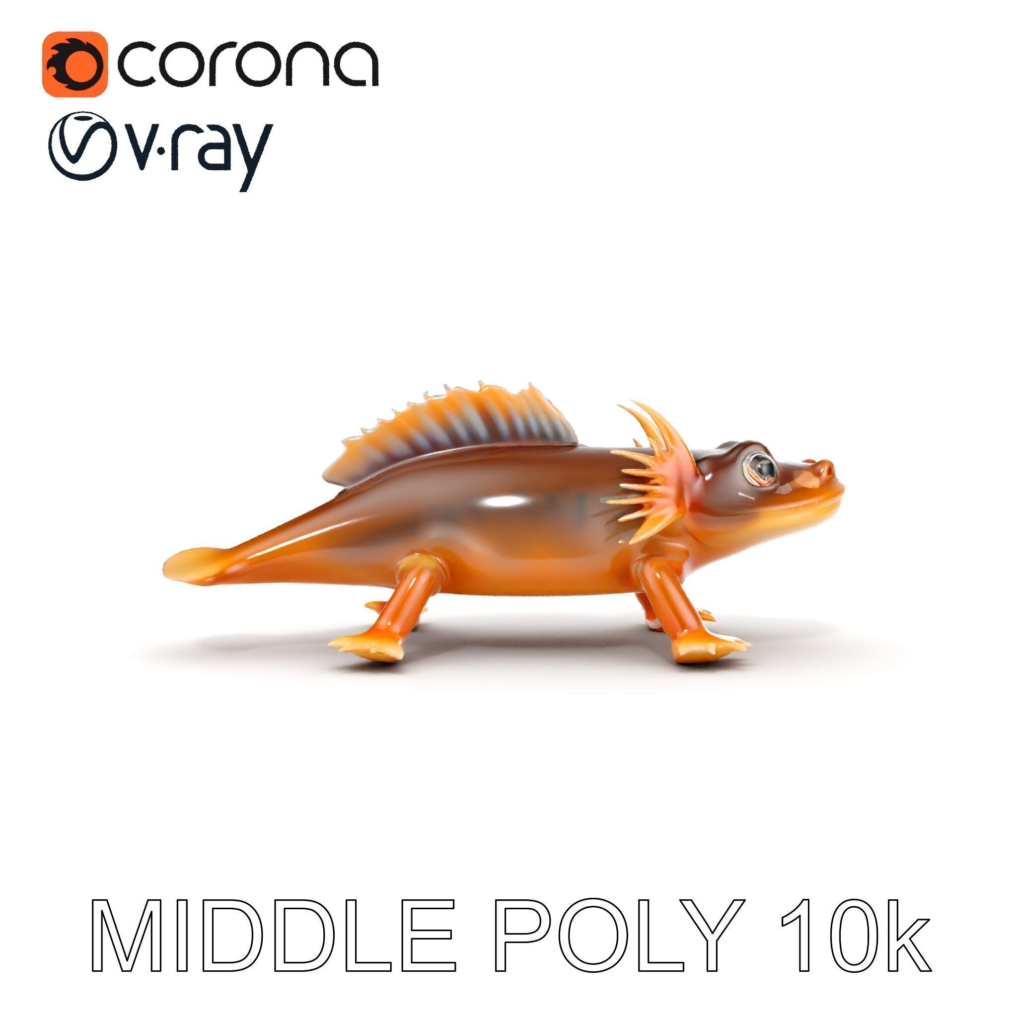 Axolotl Creature Model Pack Low-poly 3D model_30