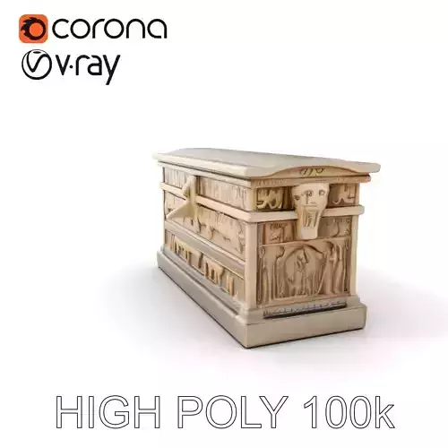 Ancient Egyptian Sarcophagus Model Pack with Hieroglyphics