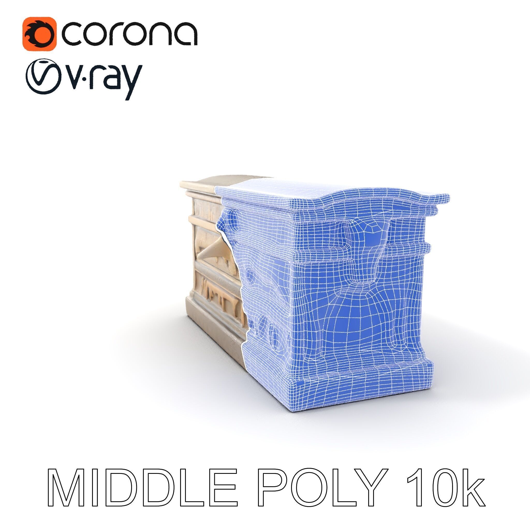 Ancient Egyptian Sarcophagus Model Pack with Hieroglyphics Low-poly 3D model_25