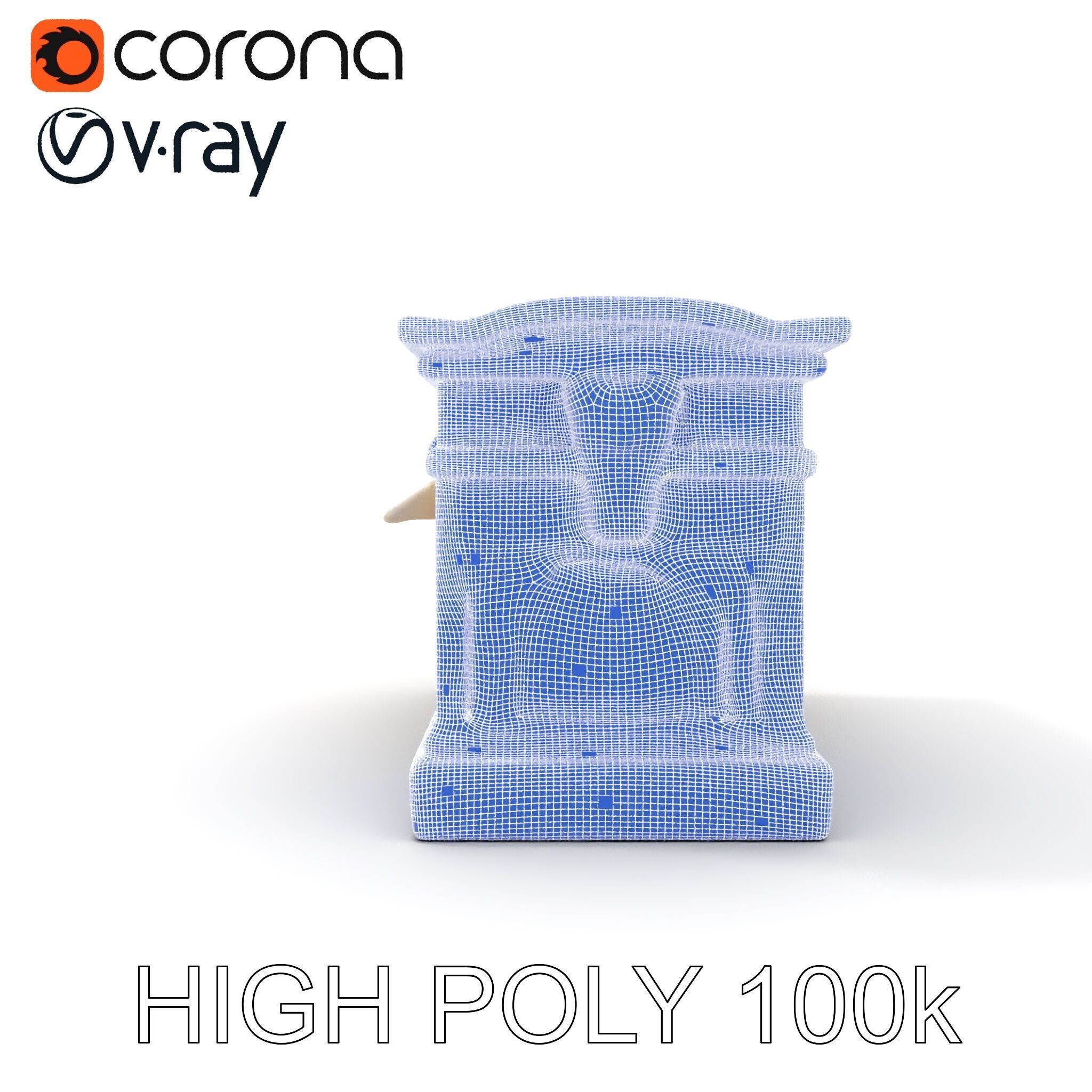 Ancient Egyptian Sarcophagus Model Pack with Hieroglyphics Low-poly 3D model_16