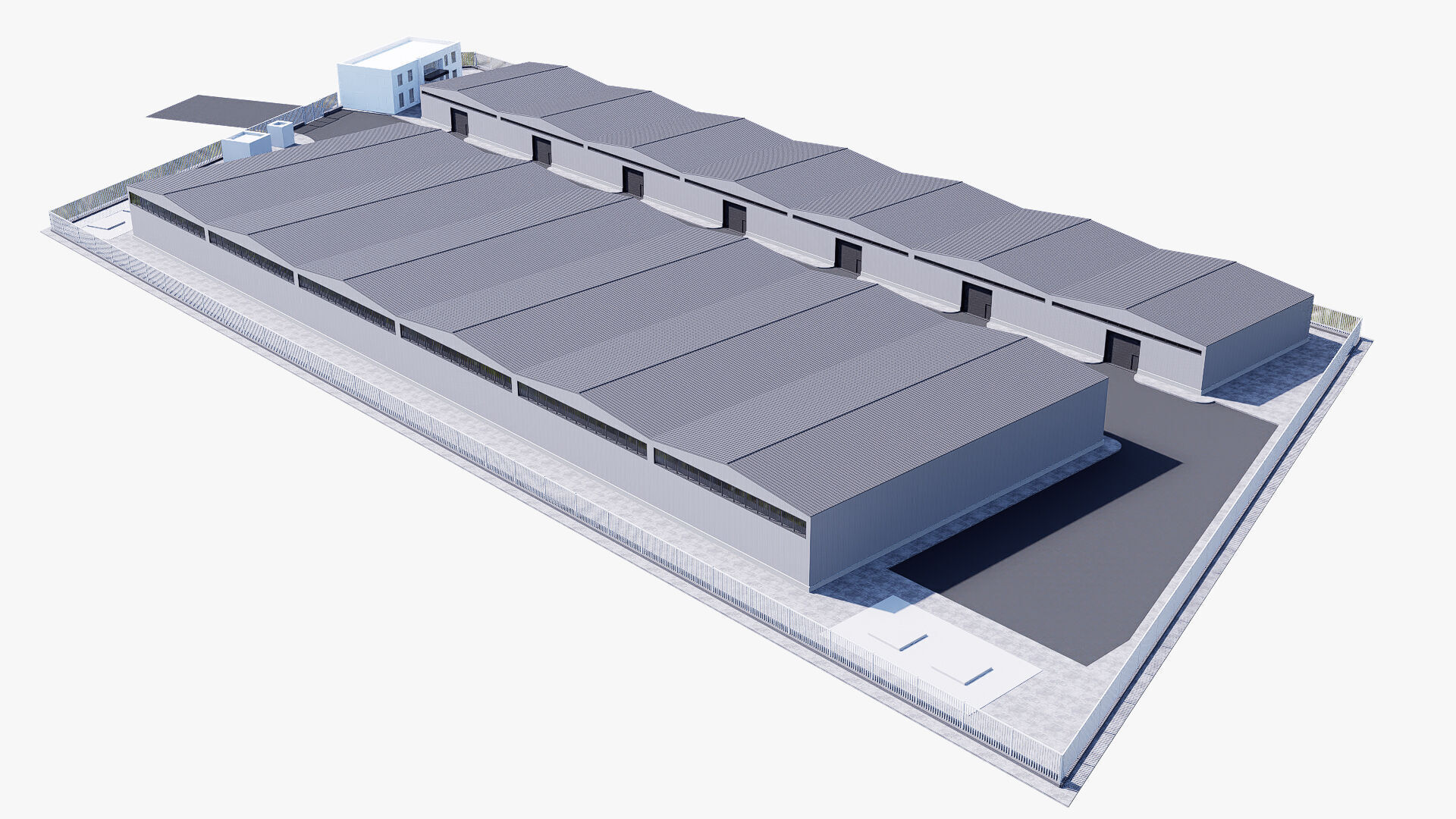 warehouse Low-poly 3D model_3