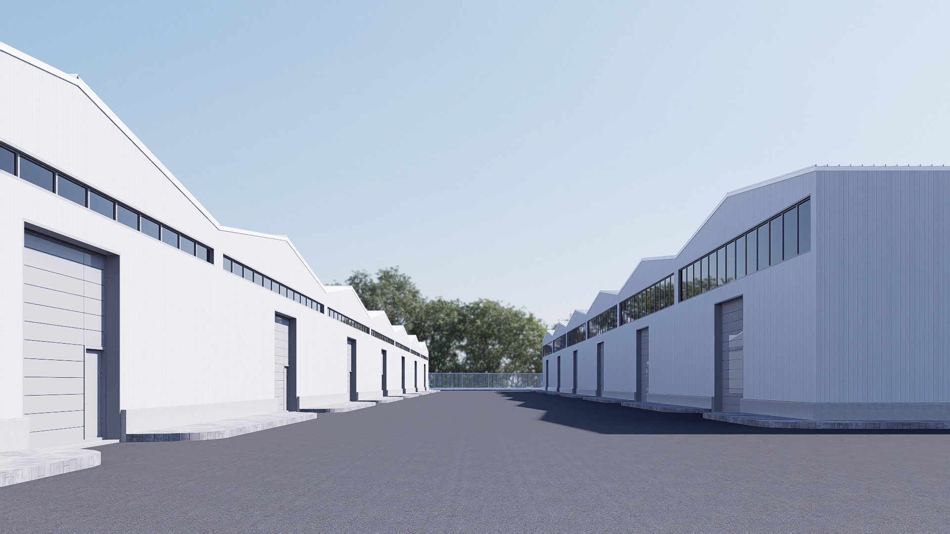 warehouse Low-poly 3D model_5