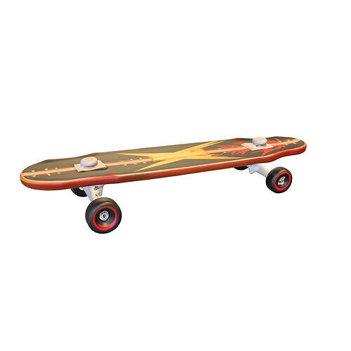 Flame Skateboard  Low-poly 3D model