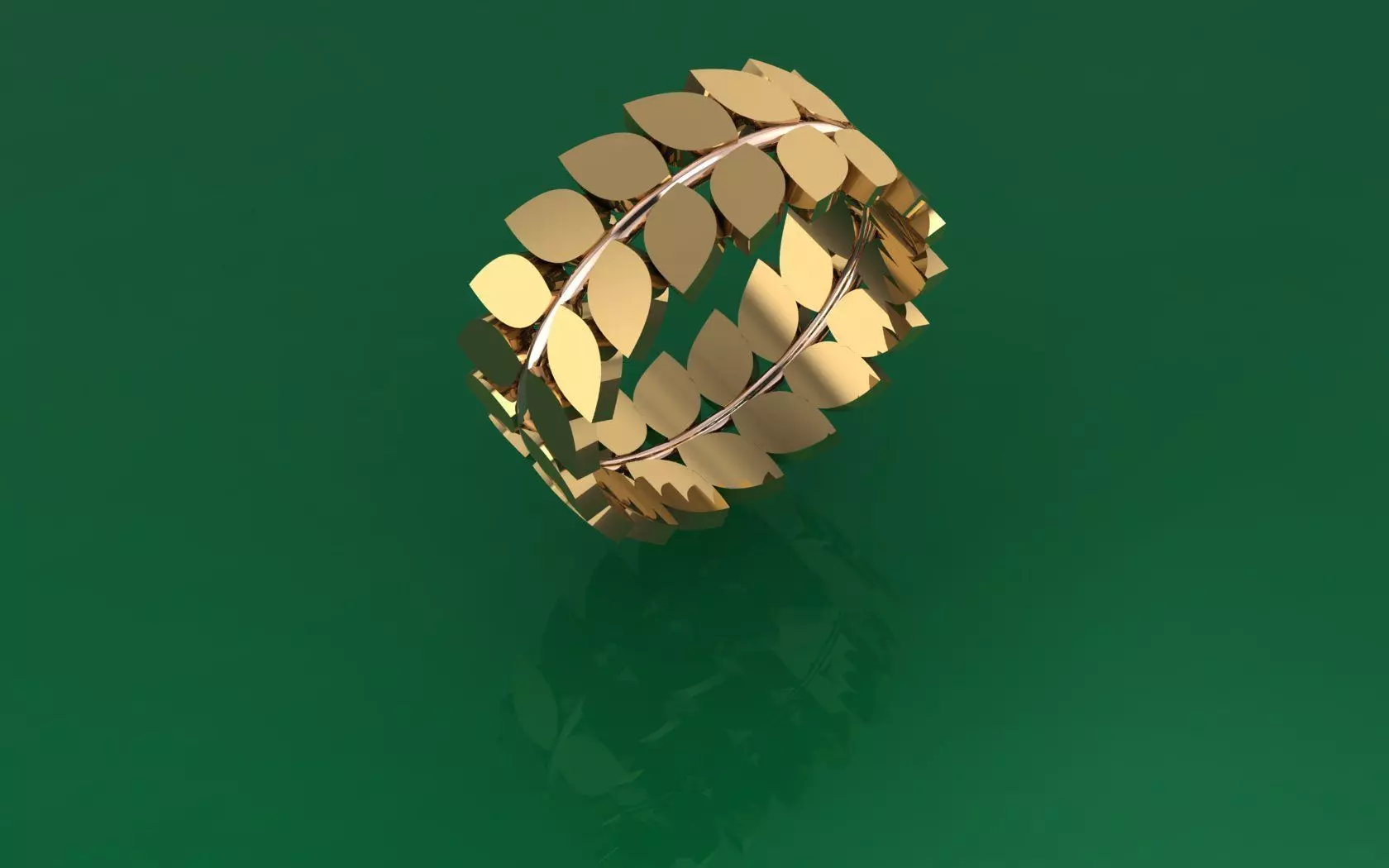 Beaded Ball Gold Ring 3D print model 3D print model_0