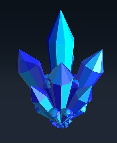 Crystal Low-poly 3D model