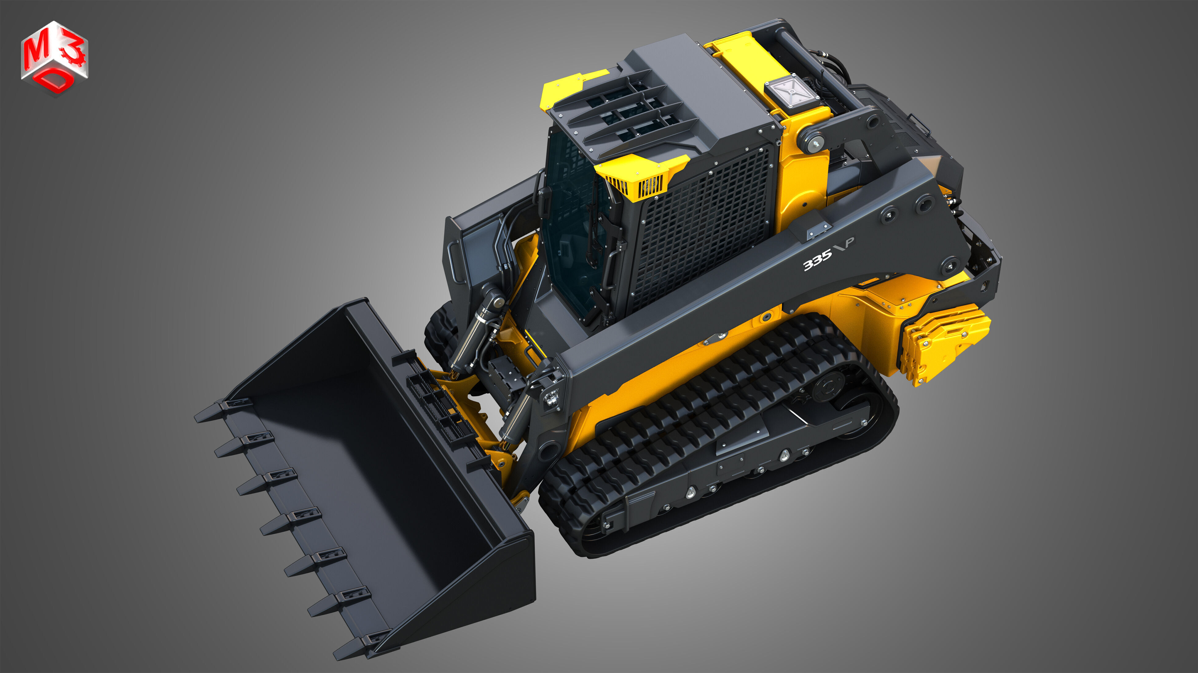 335 P-Tier Compact Track Loader with Forestry Package - Bucket 3D model_19