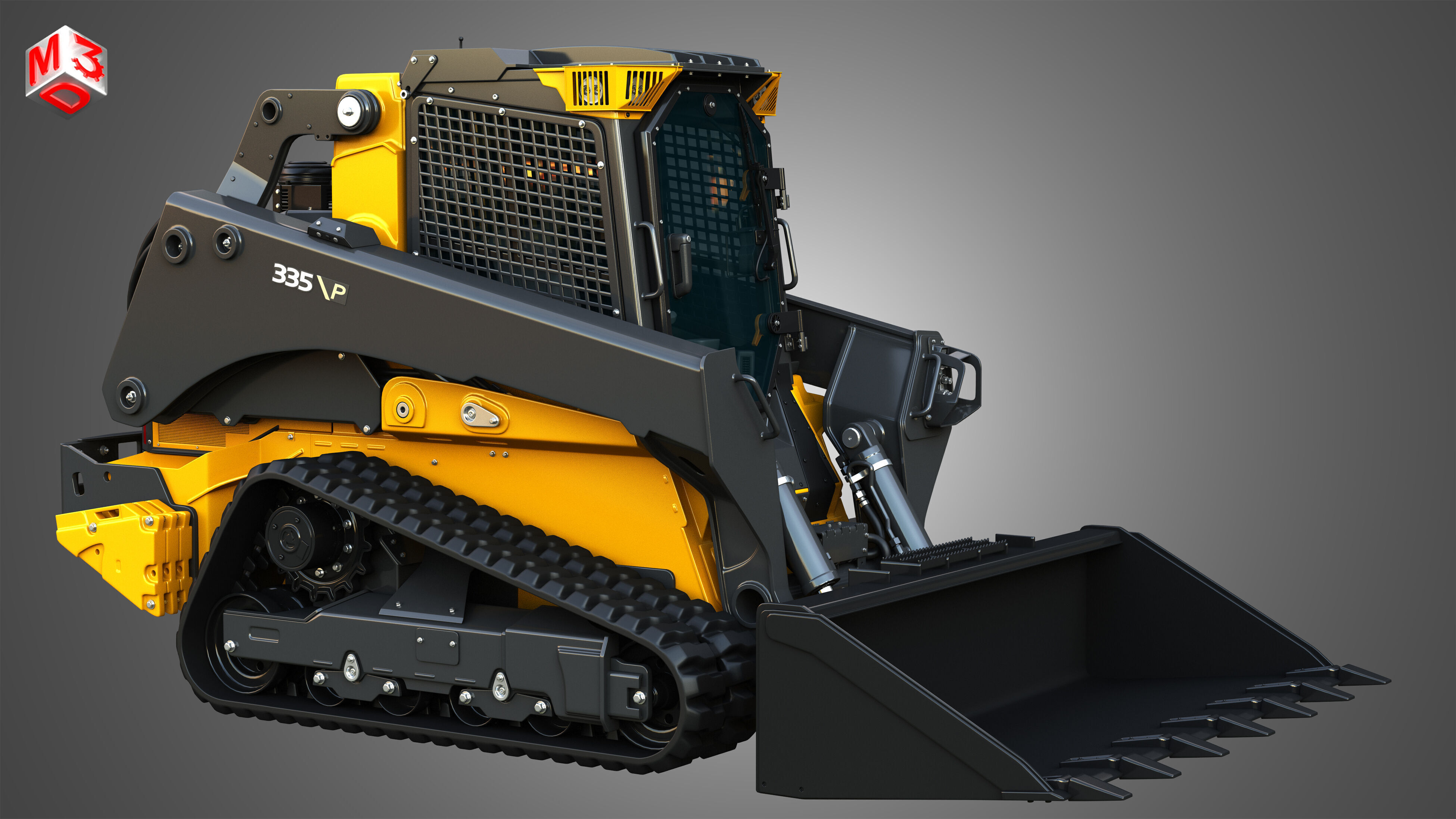 335 P-Tier Compact Track Loader with Forestry Package - Bucket 3D model_17