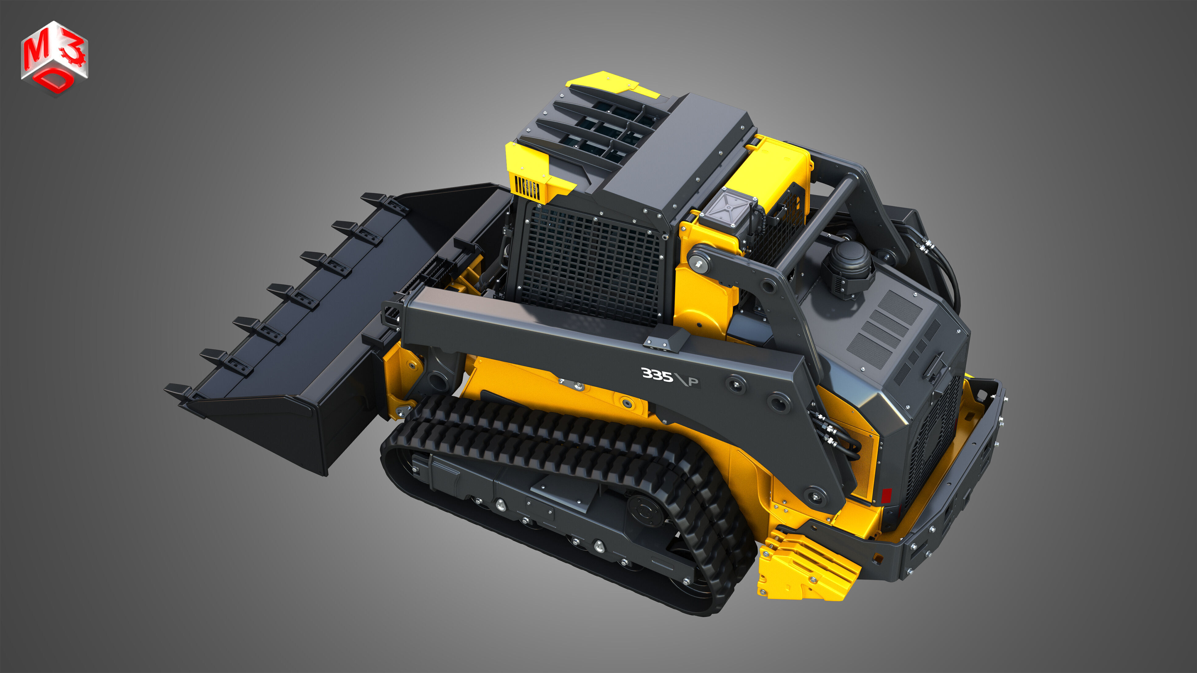 335 P-Tier Compact Track Loader with Forestry Package - Bucket 3D model_22