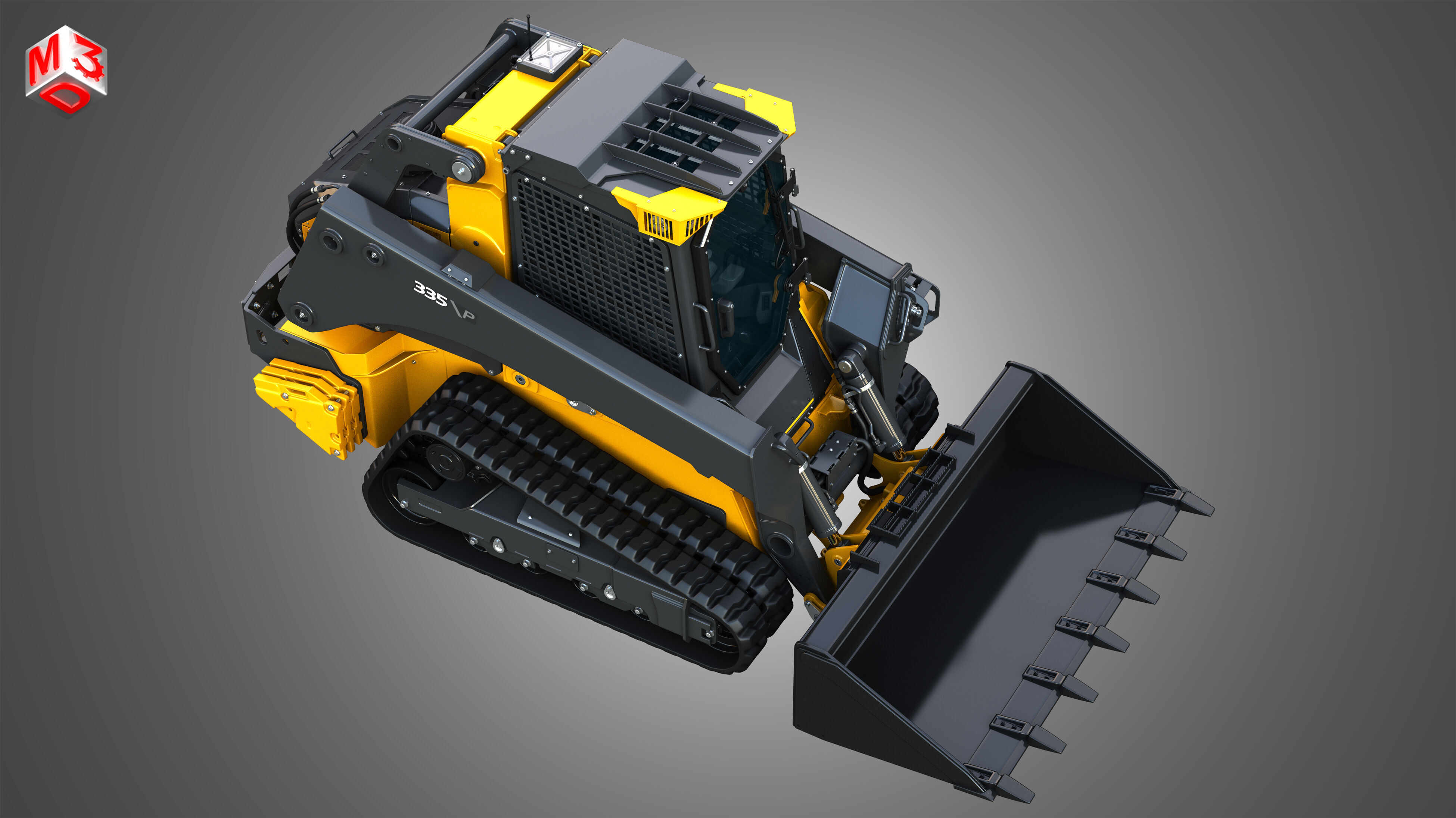 335 P-Tier Compact Track Loader with Forestry Package - Bucket 3D model_21