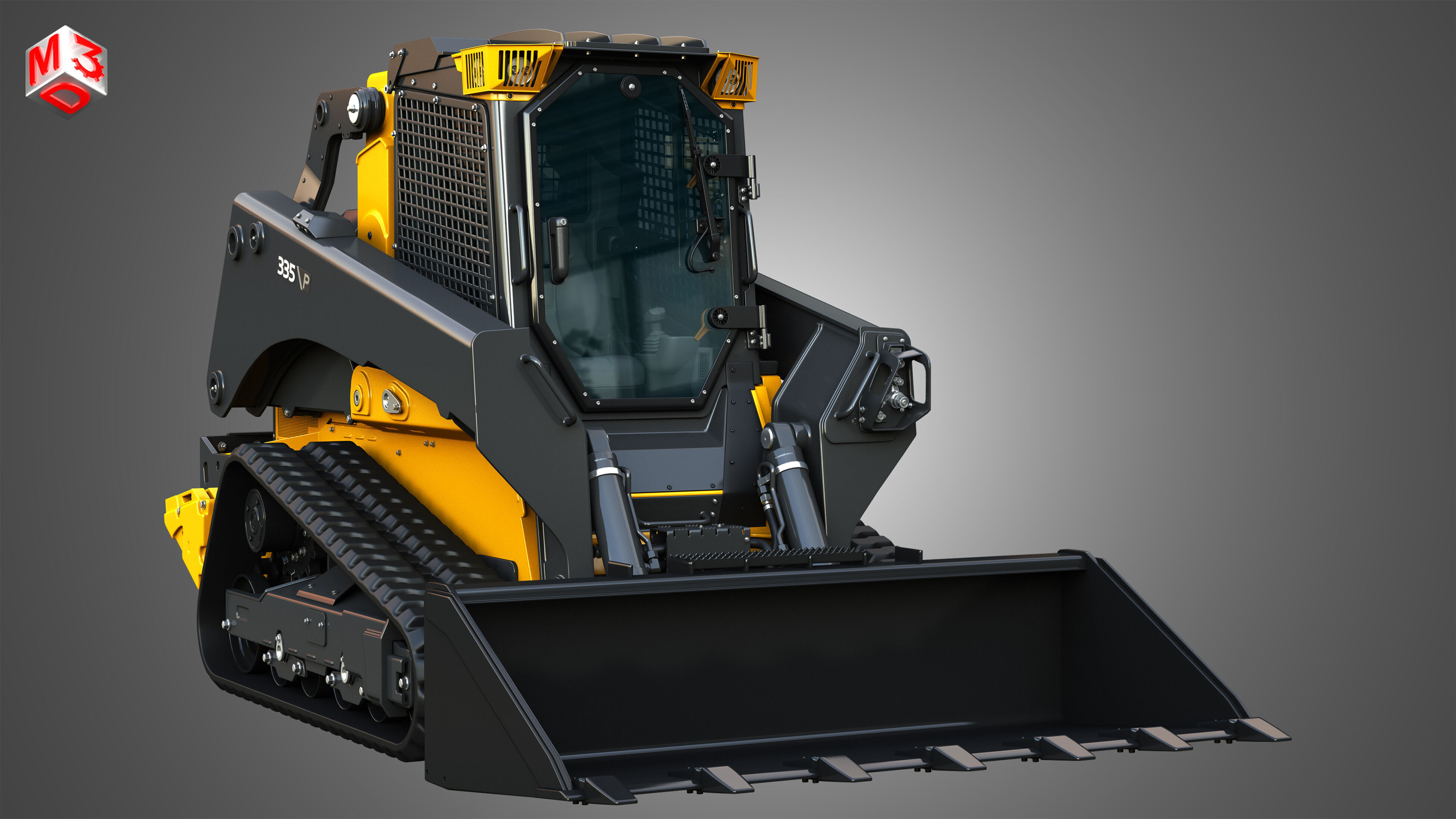 335 P-Tier Compact Track Loader with Forestry Package - Bucket 3D model_13