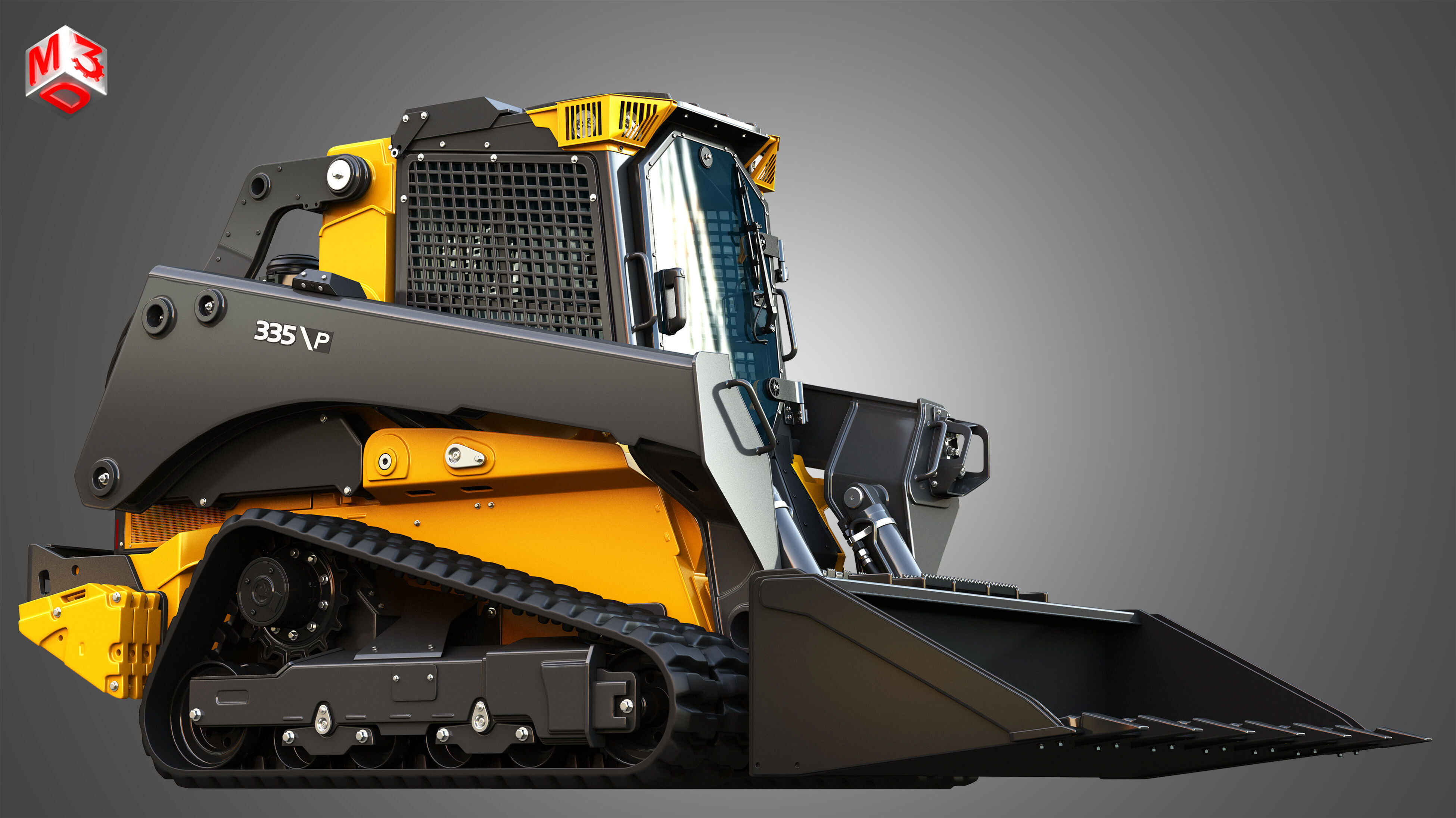 335 P-Tier Compact Track Loader with Forestry Package - Bucket 3D model_9