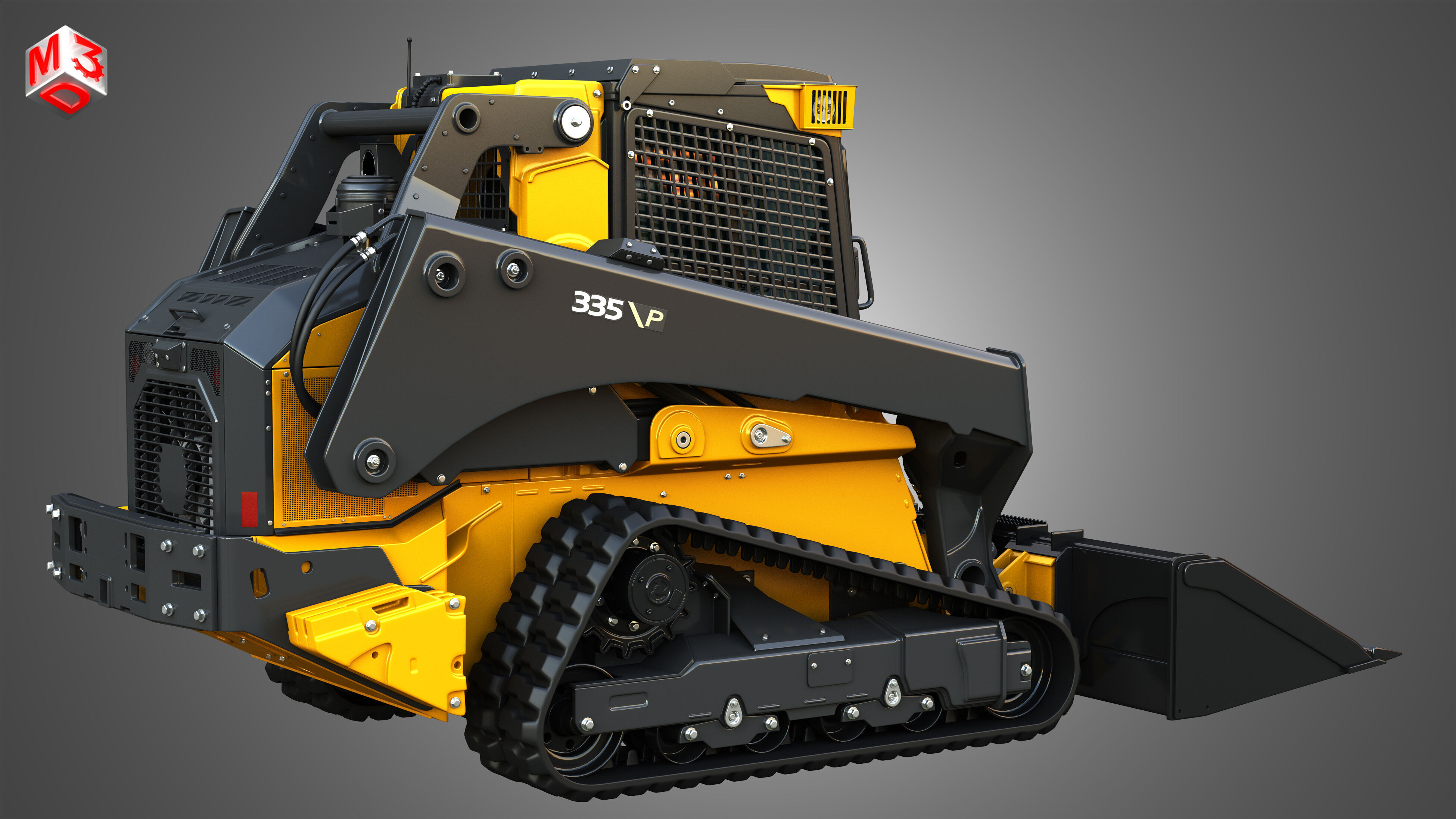 335 P-Tier Compact Track Loader with Forestry Package - Bucket 3D model_16